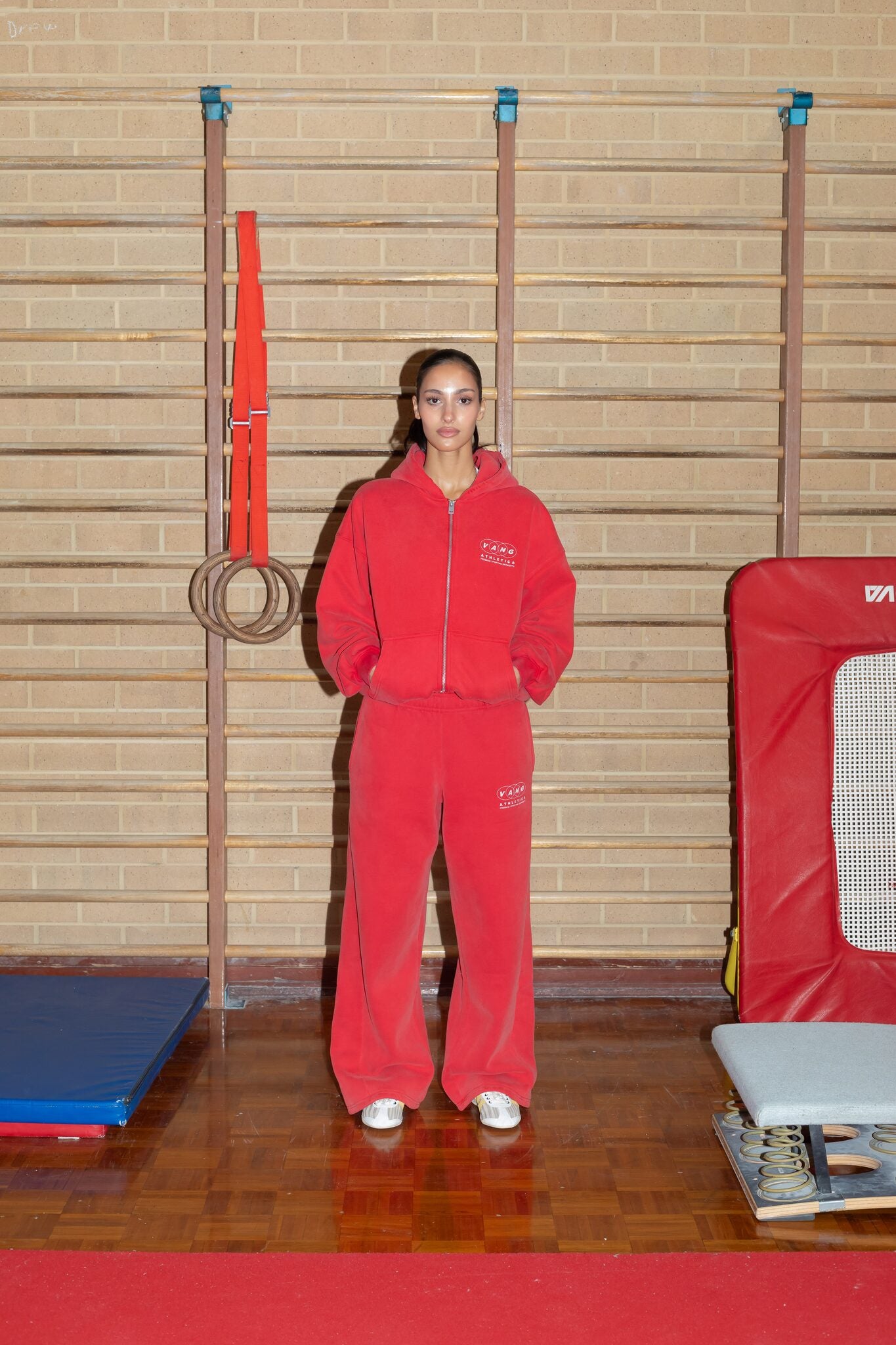 VA Rings Zip Up Hoodie - Red