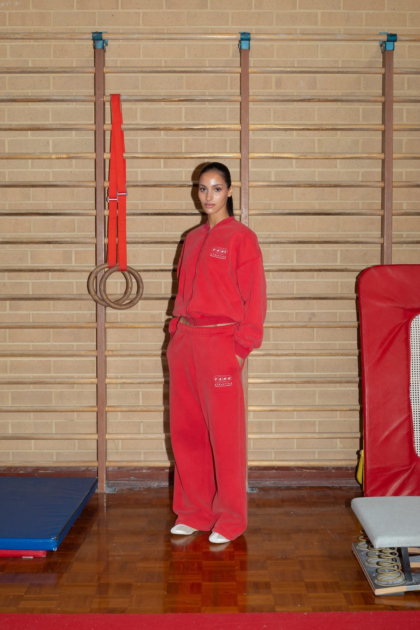 VA Rings Bomber Zip Up - Red