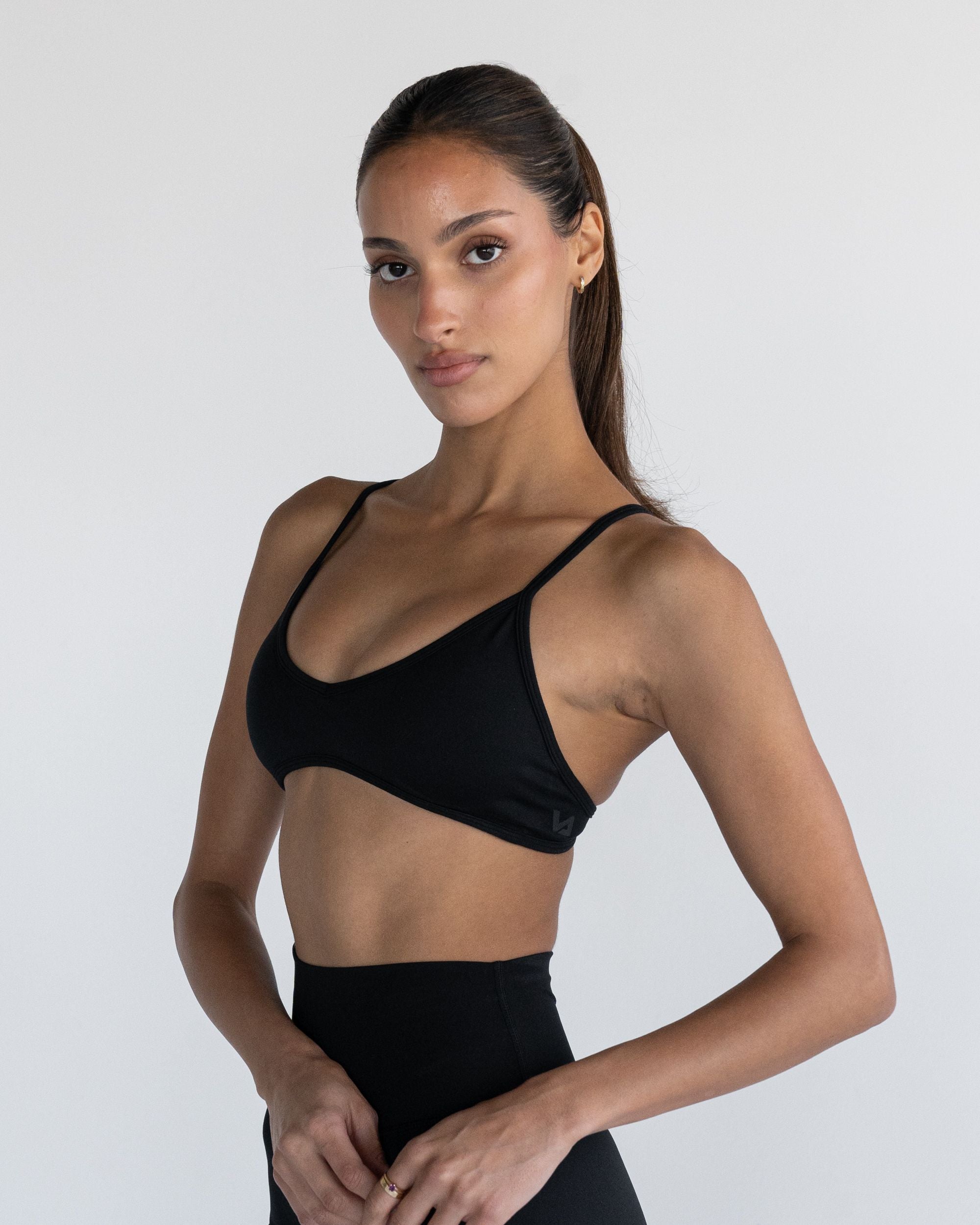 Black Ella Crop - Side View