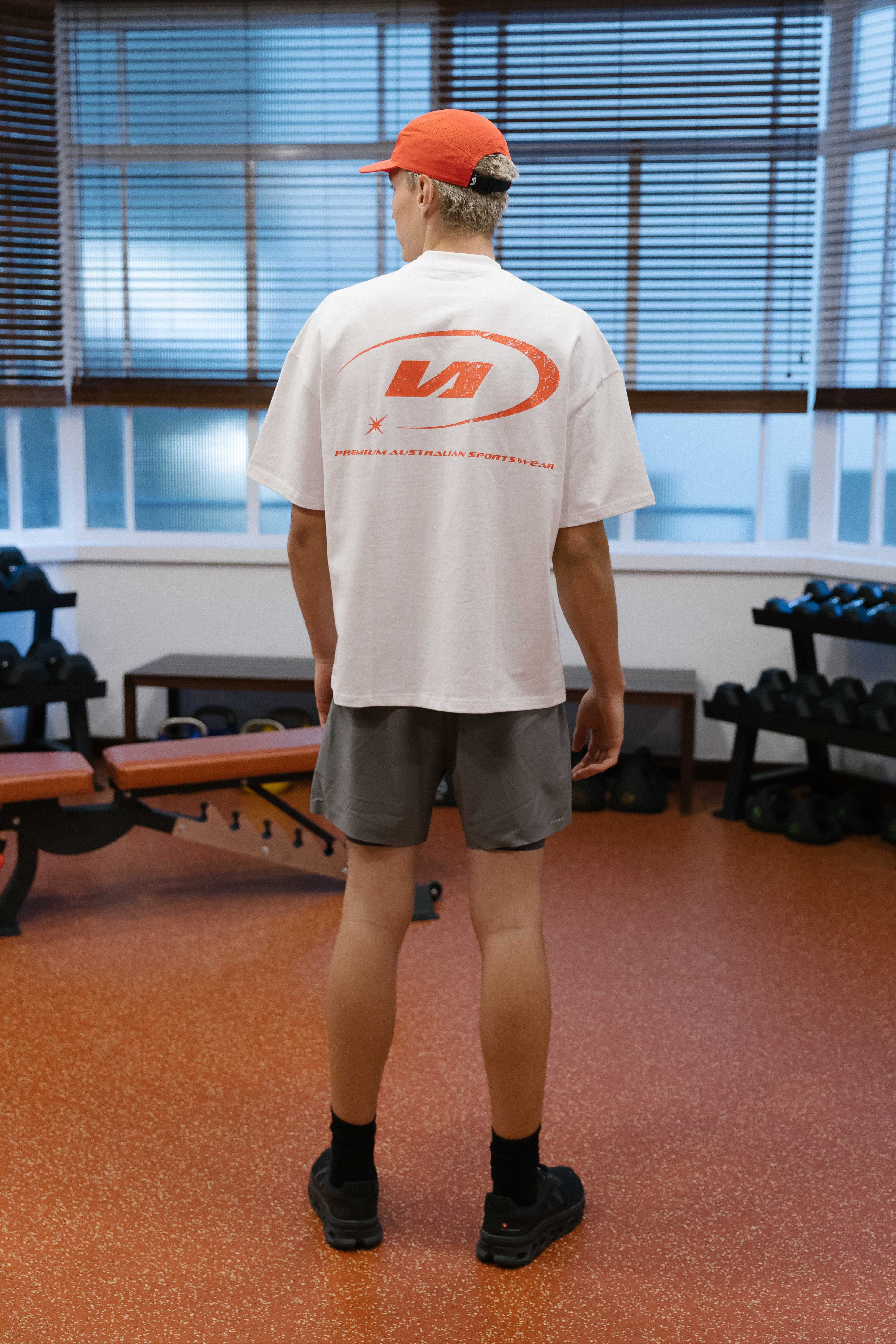 White Heavyweight Star T-shirt - Back View