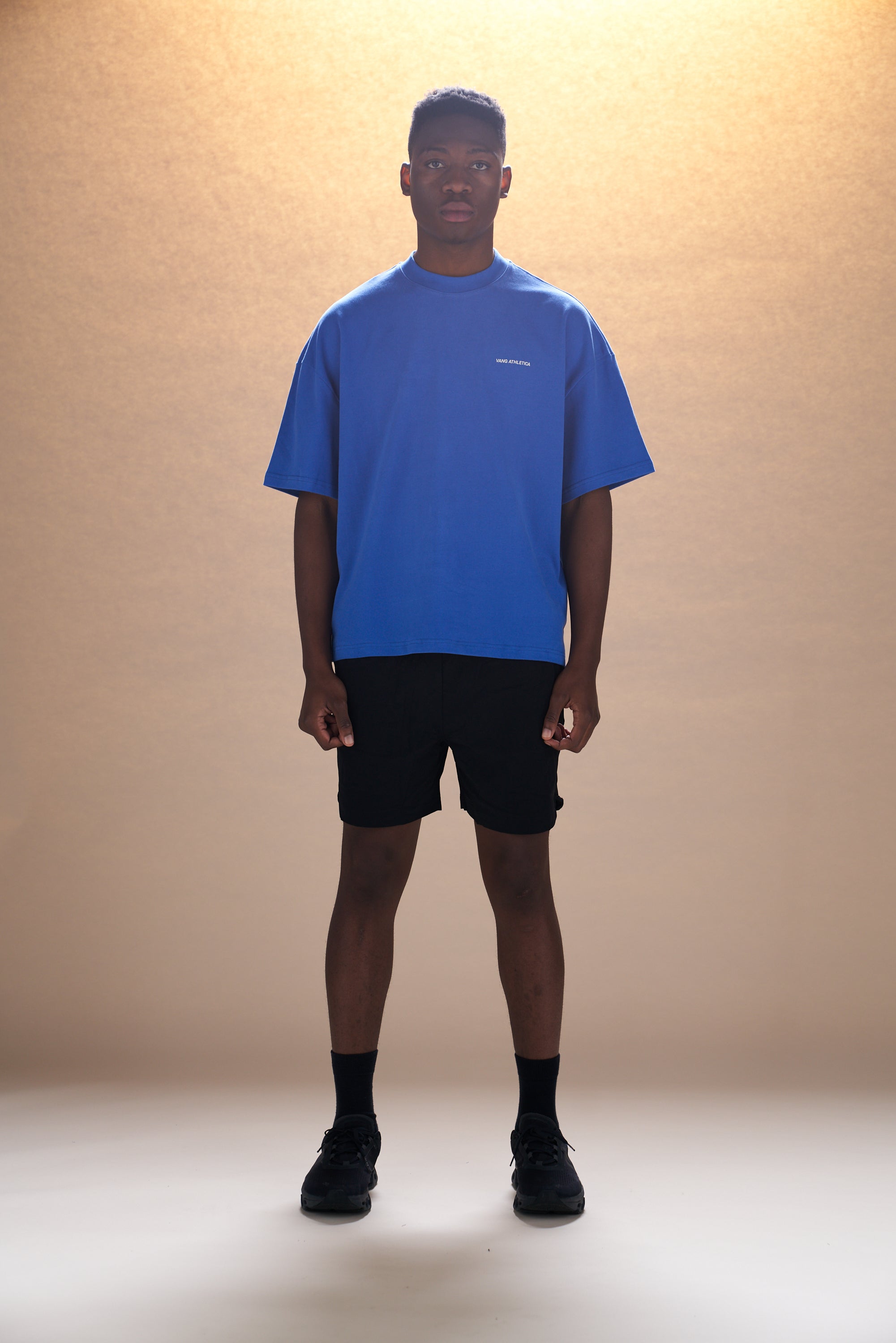 Cobalt Blue Heavyweight Star T-shirt - Front View