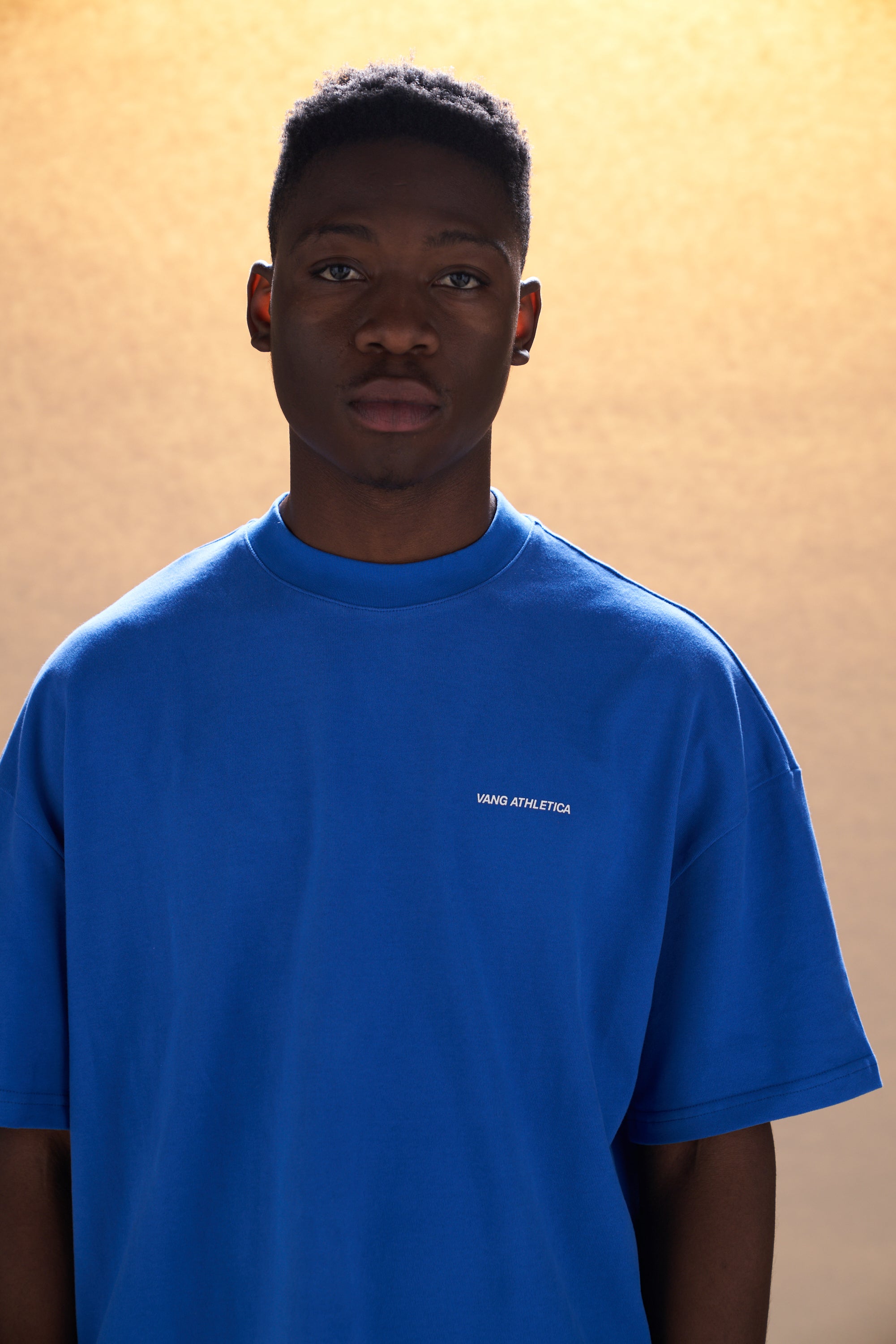 Cobalt Blue Heavyweight Star T-shirt - Front View