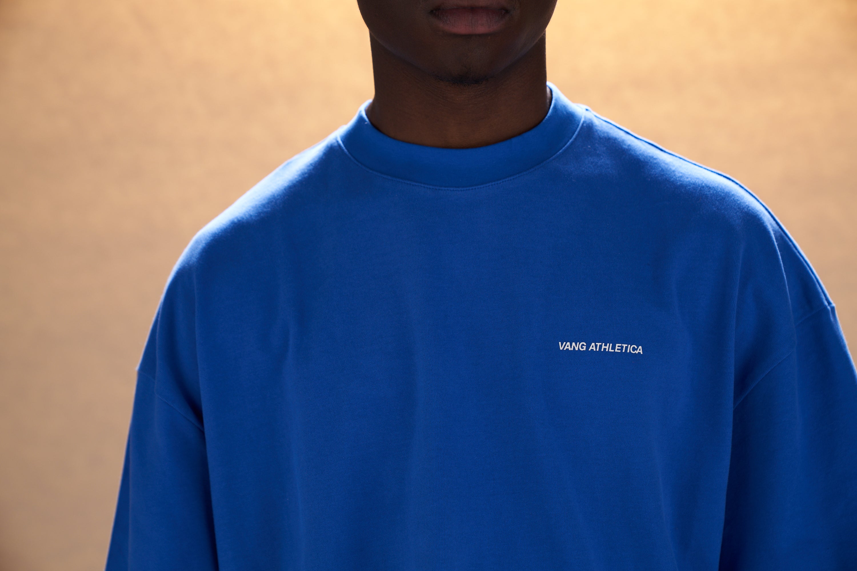 Cobalt Blue Heavyweight Star T-shirt - Front View