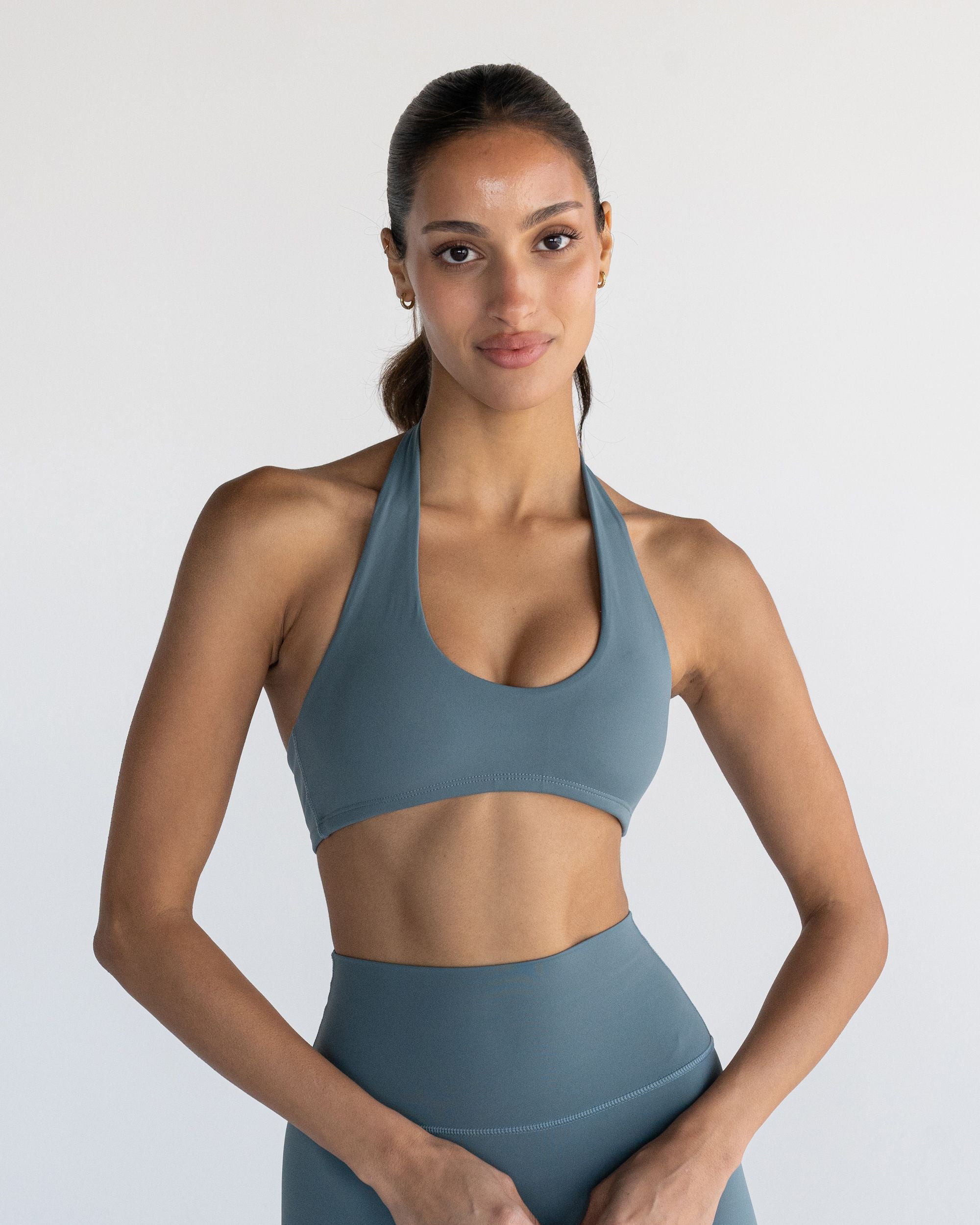 Moss Halter Crop - Front View