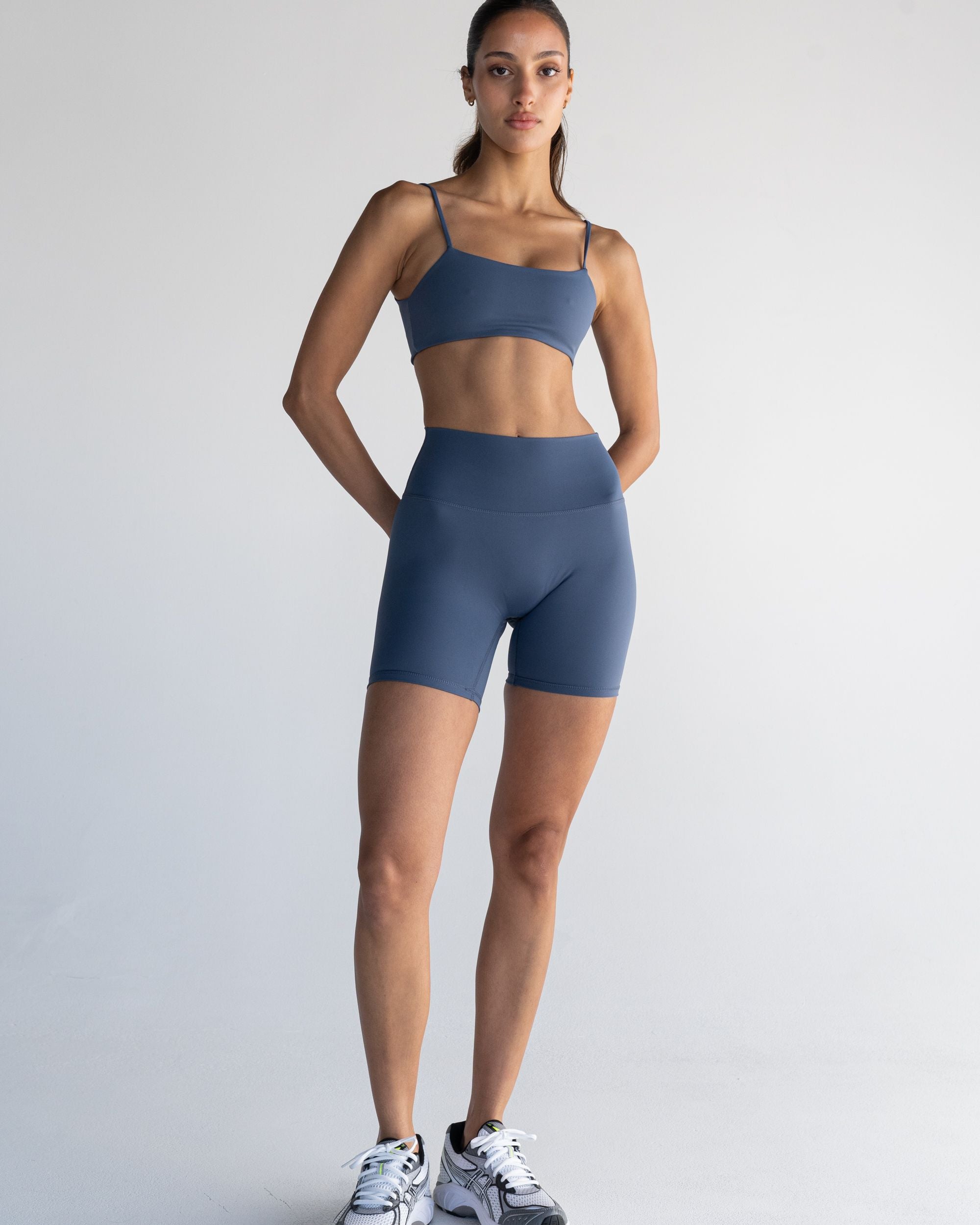 Ocean Blue Twist Crop - Front View