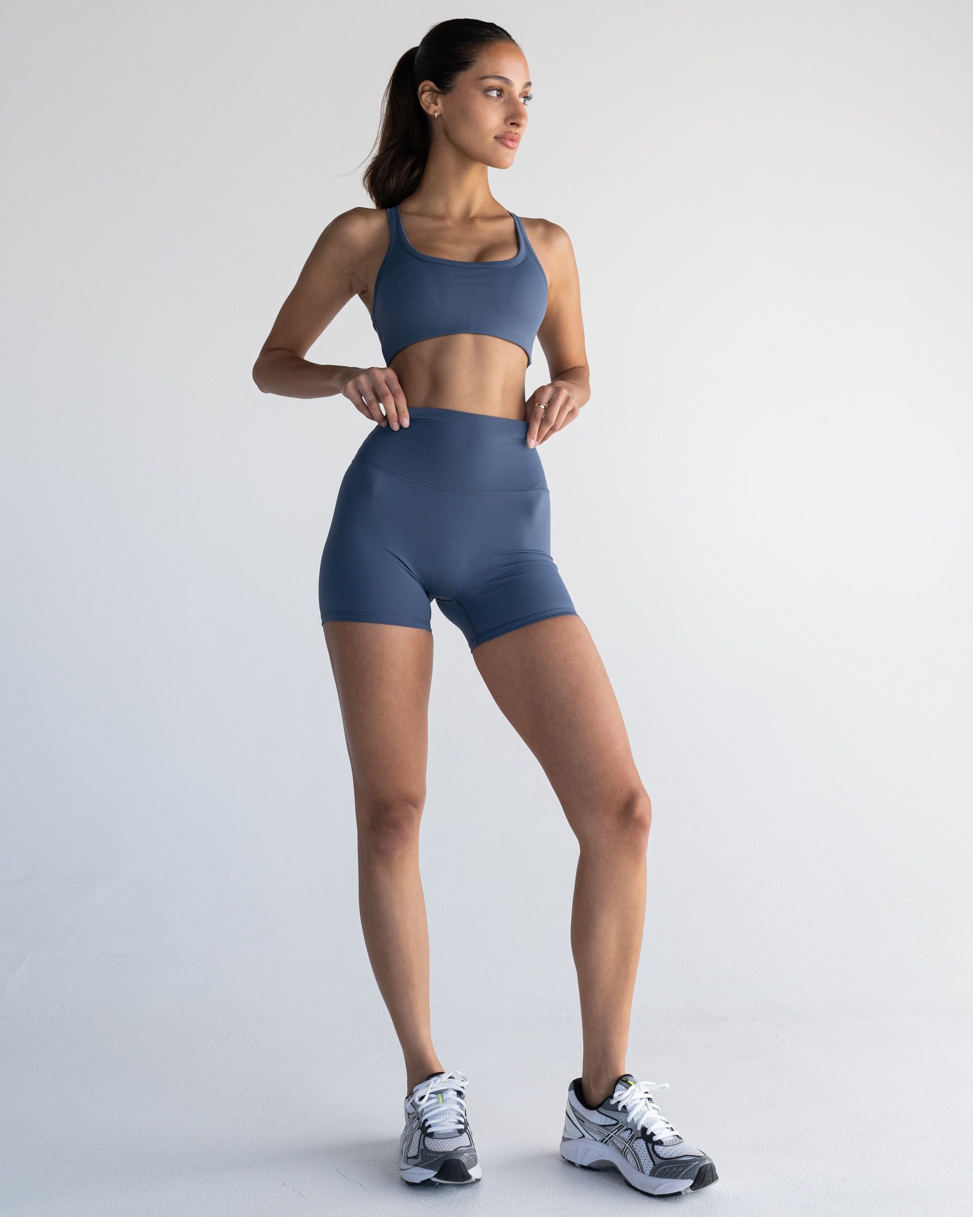 Ocean Blue Racer Crop - Front View