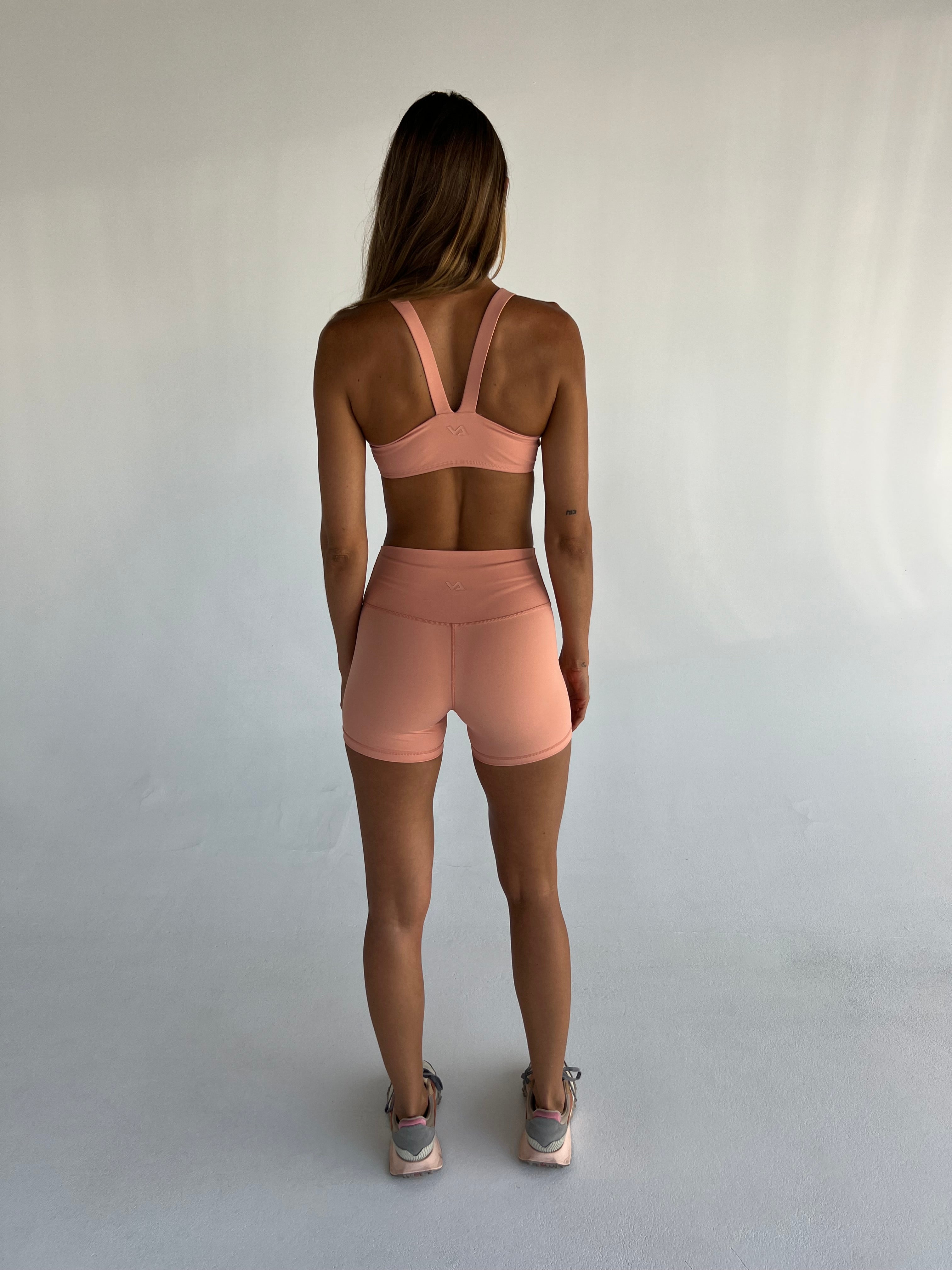 Peach 4" Shorts - Back View