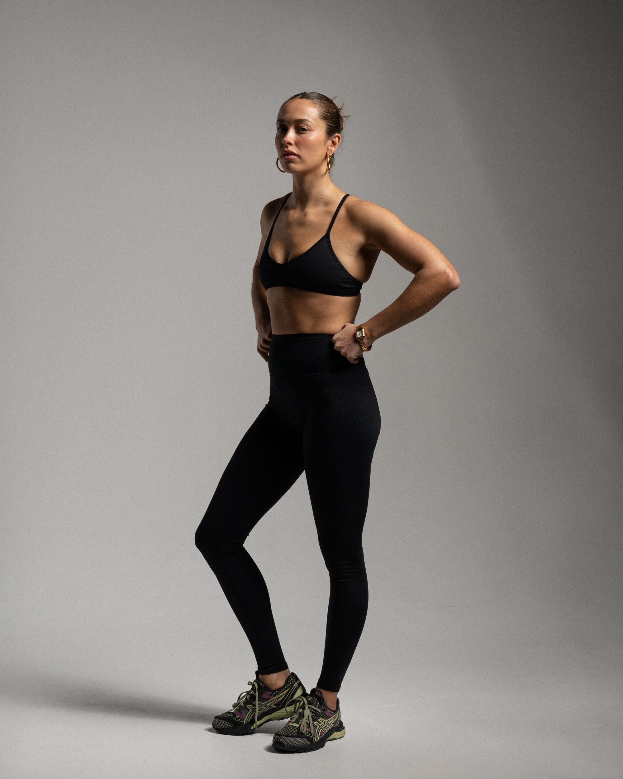 Black Form Full Length Leggings - Sidfe View