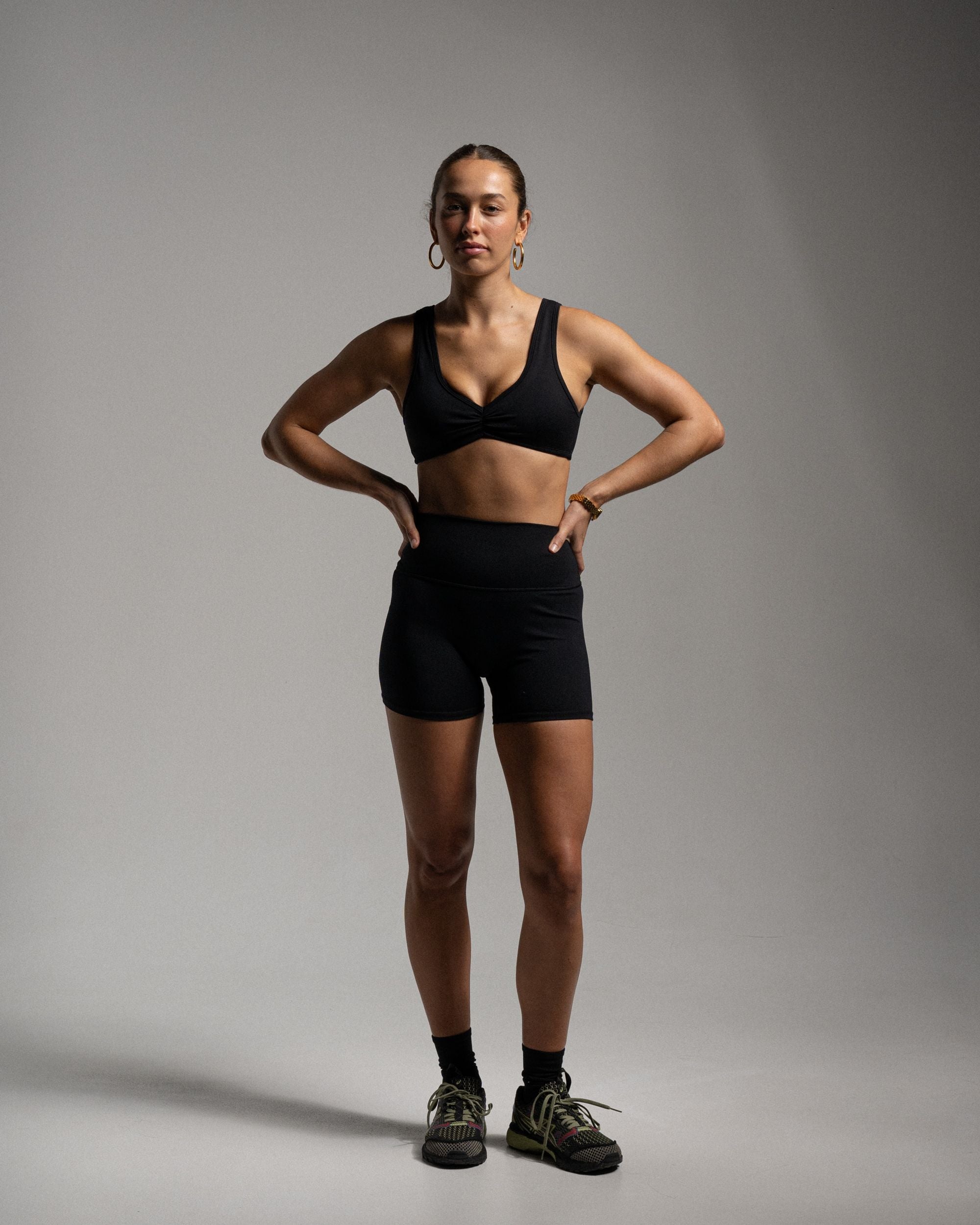 Black Form 4" Shorts - Front View