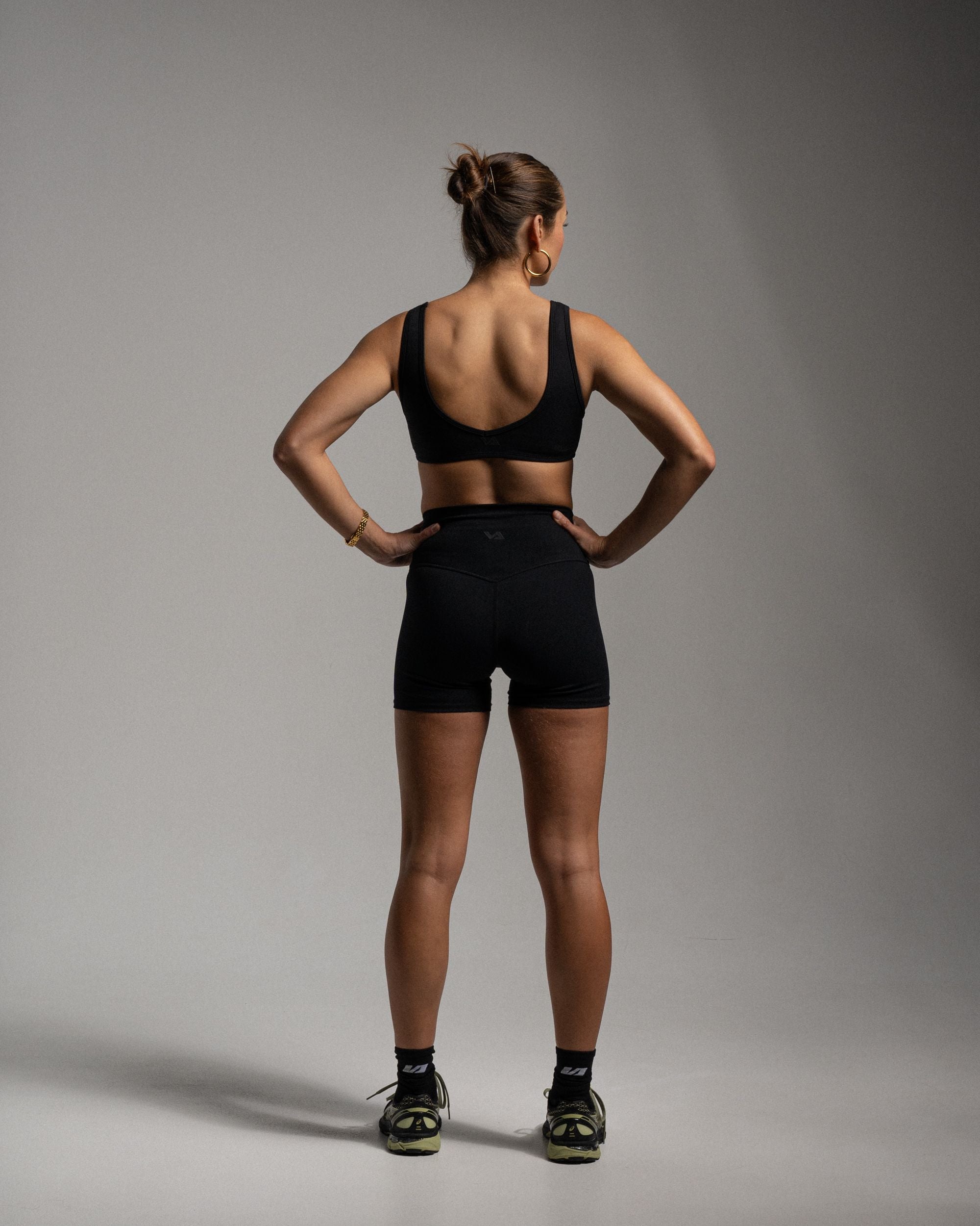 Black Form Scrunch Crop - Back View