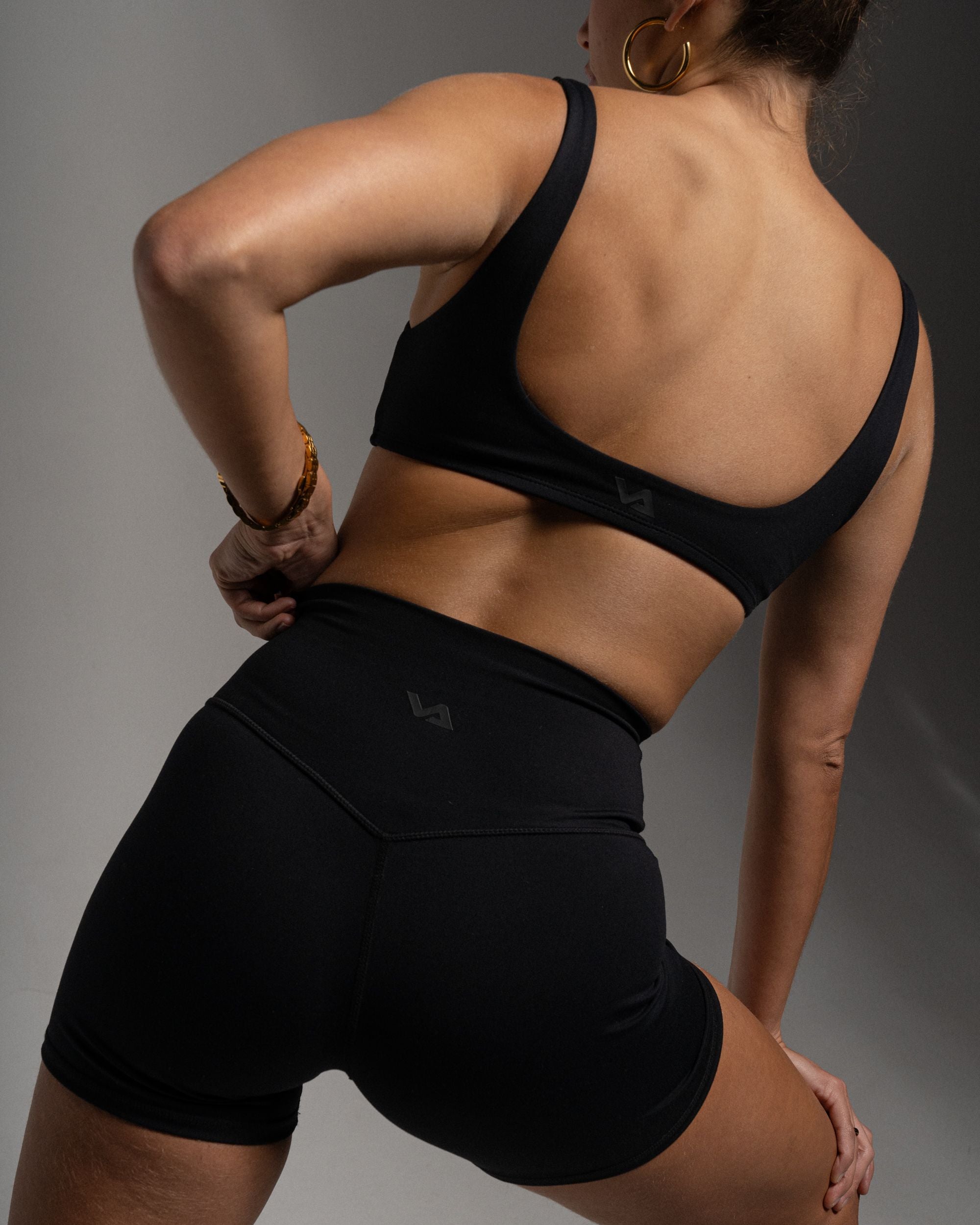 Black Form Sculpt Crop - Back View
