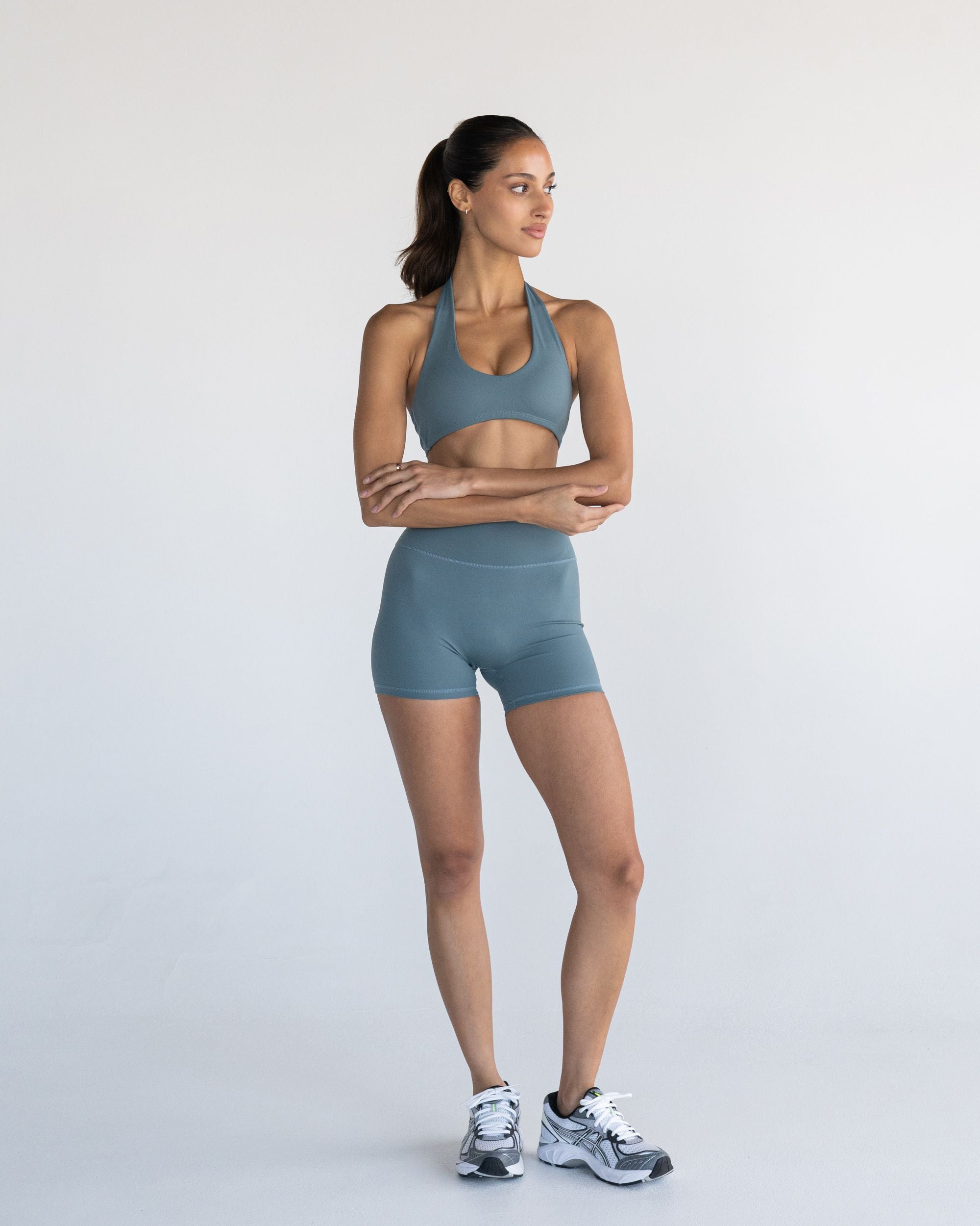 Moss Halter Crop - Front View