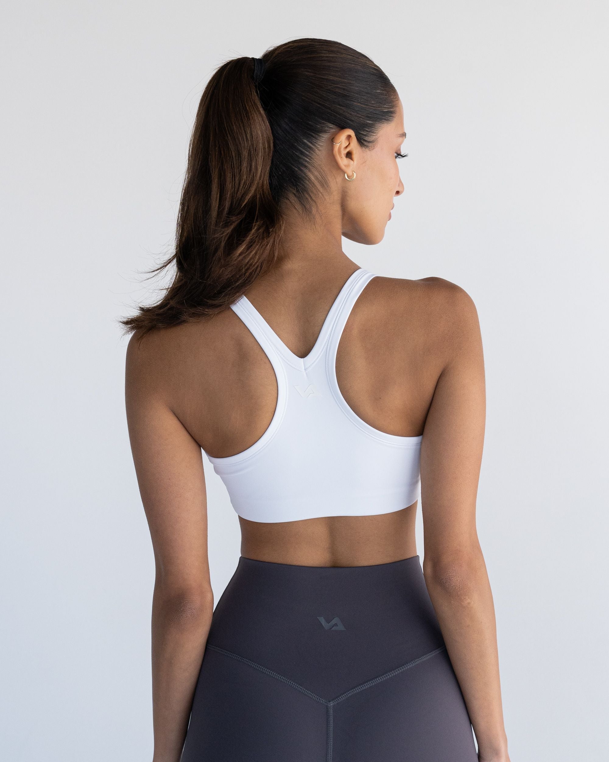 White Racer Crop - Back View
