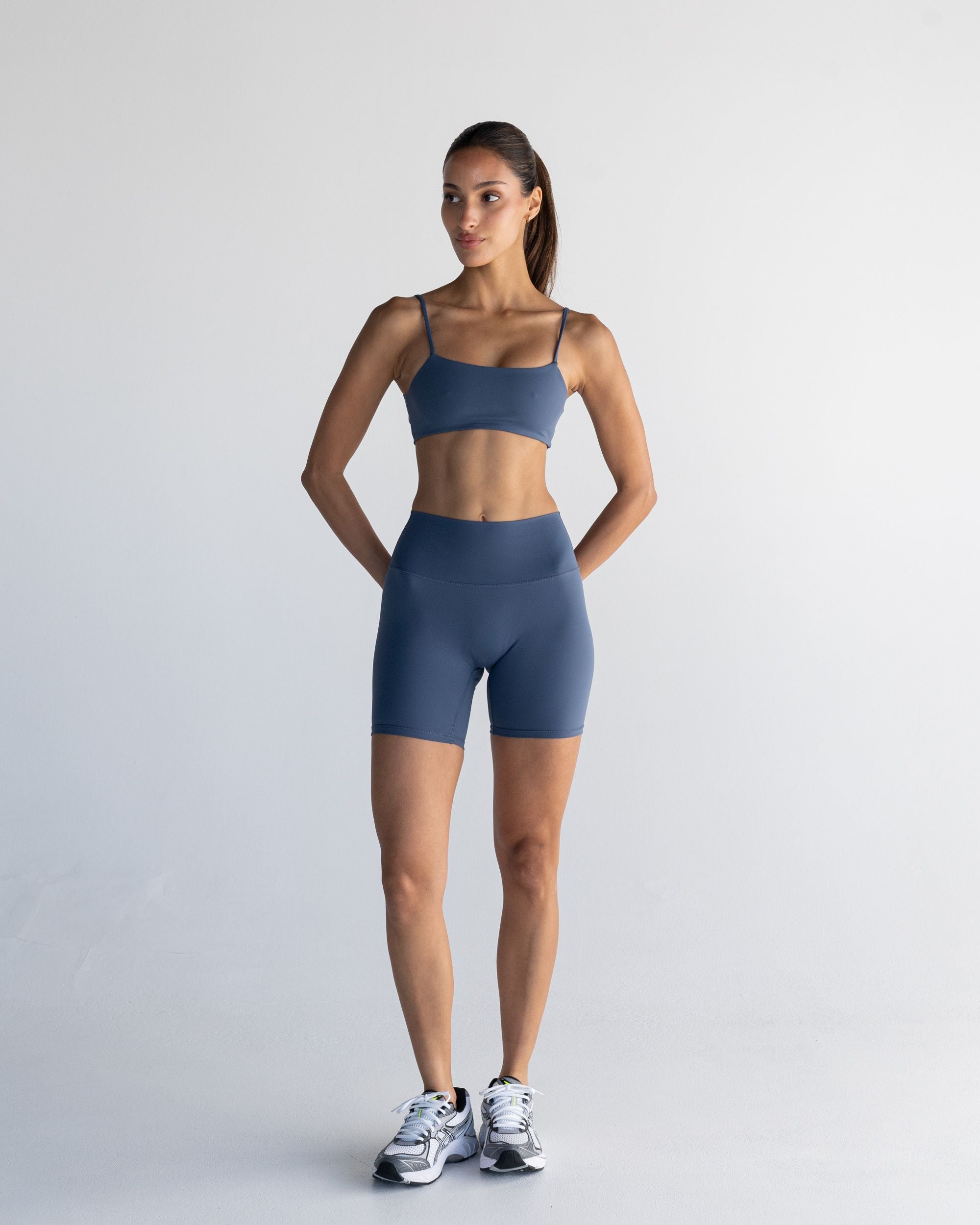 Ocean Blue Twist Crop - Front View