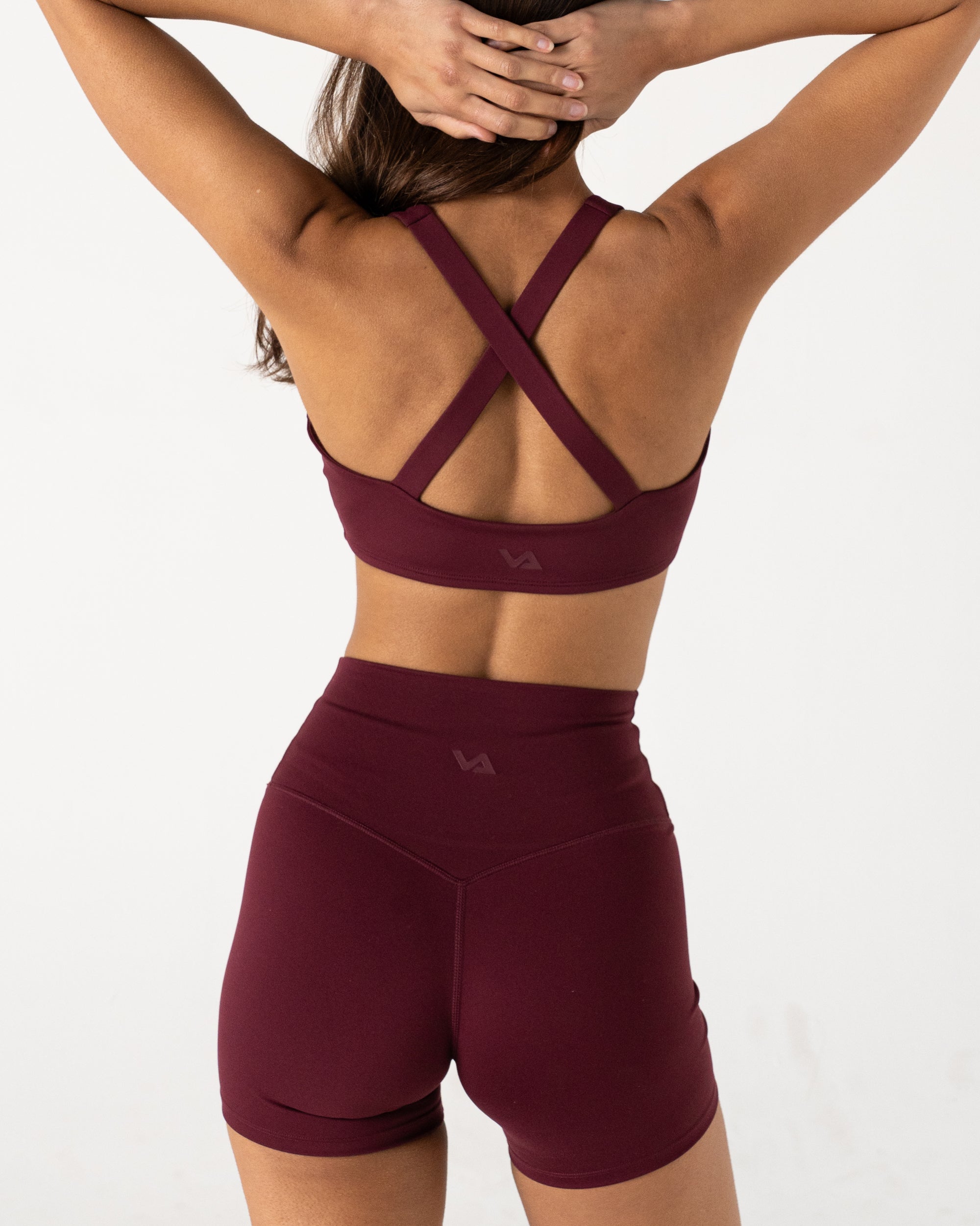 Burgundy Form Cross Crop - Back View