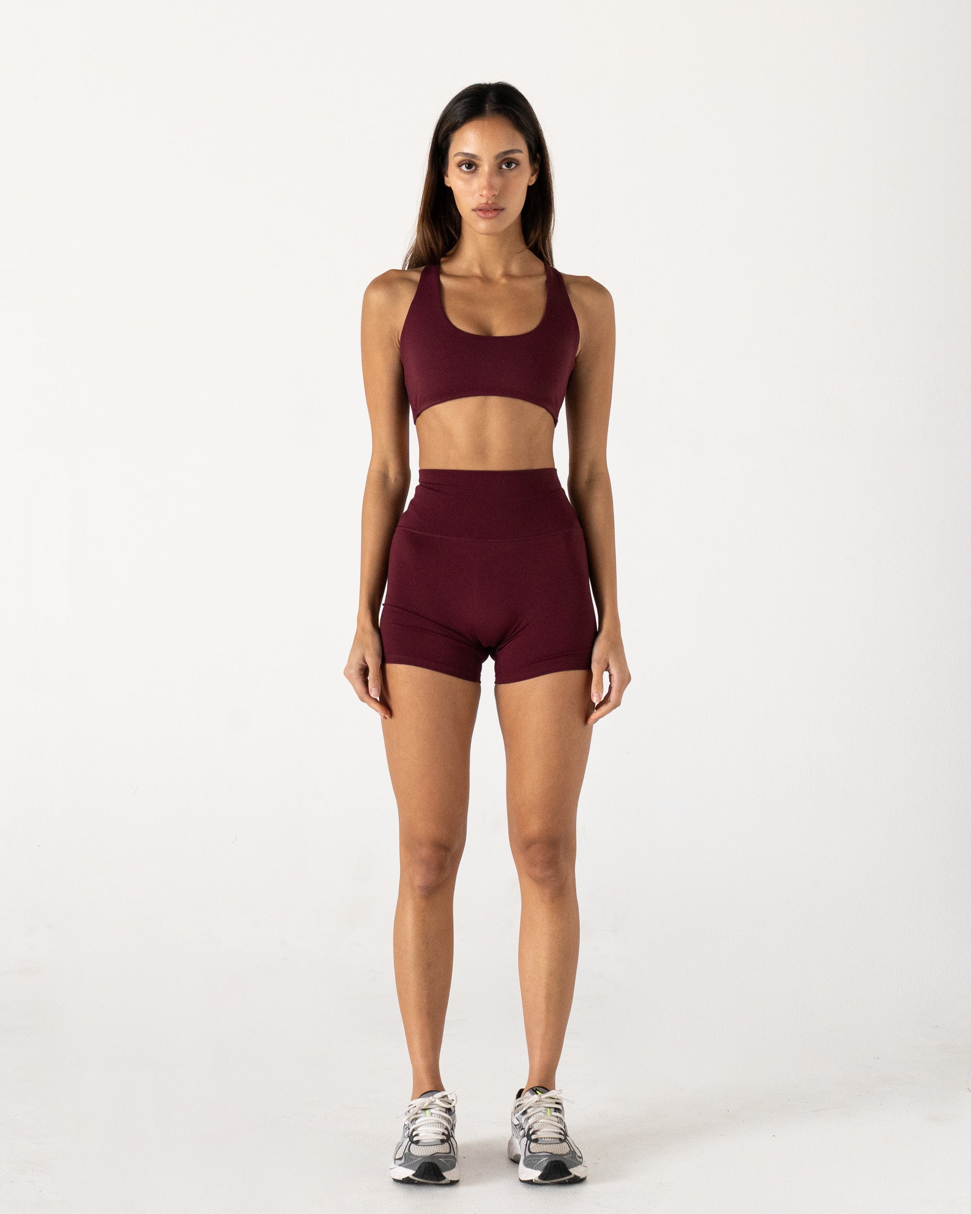 Burgundy Form Cross Crop - Front View