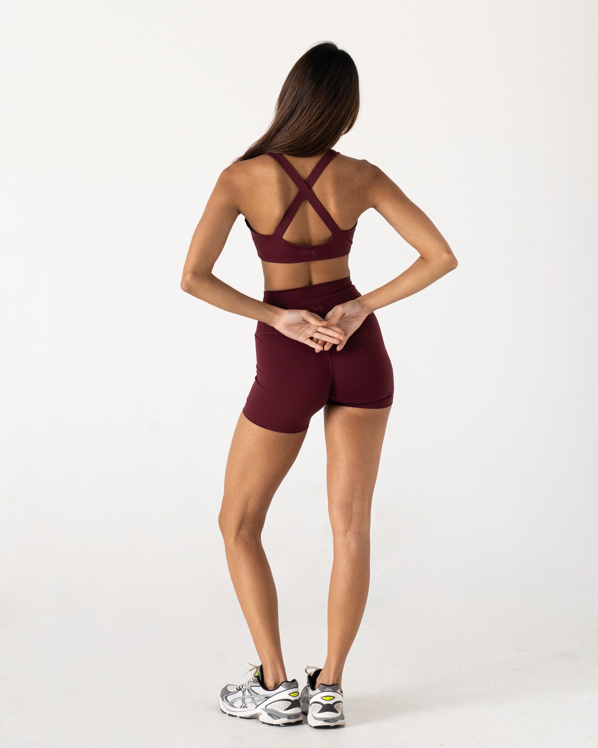 Burgundy Form Cross Crop - Back View