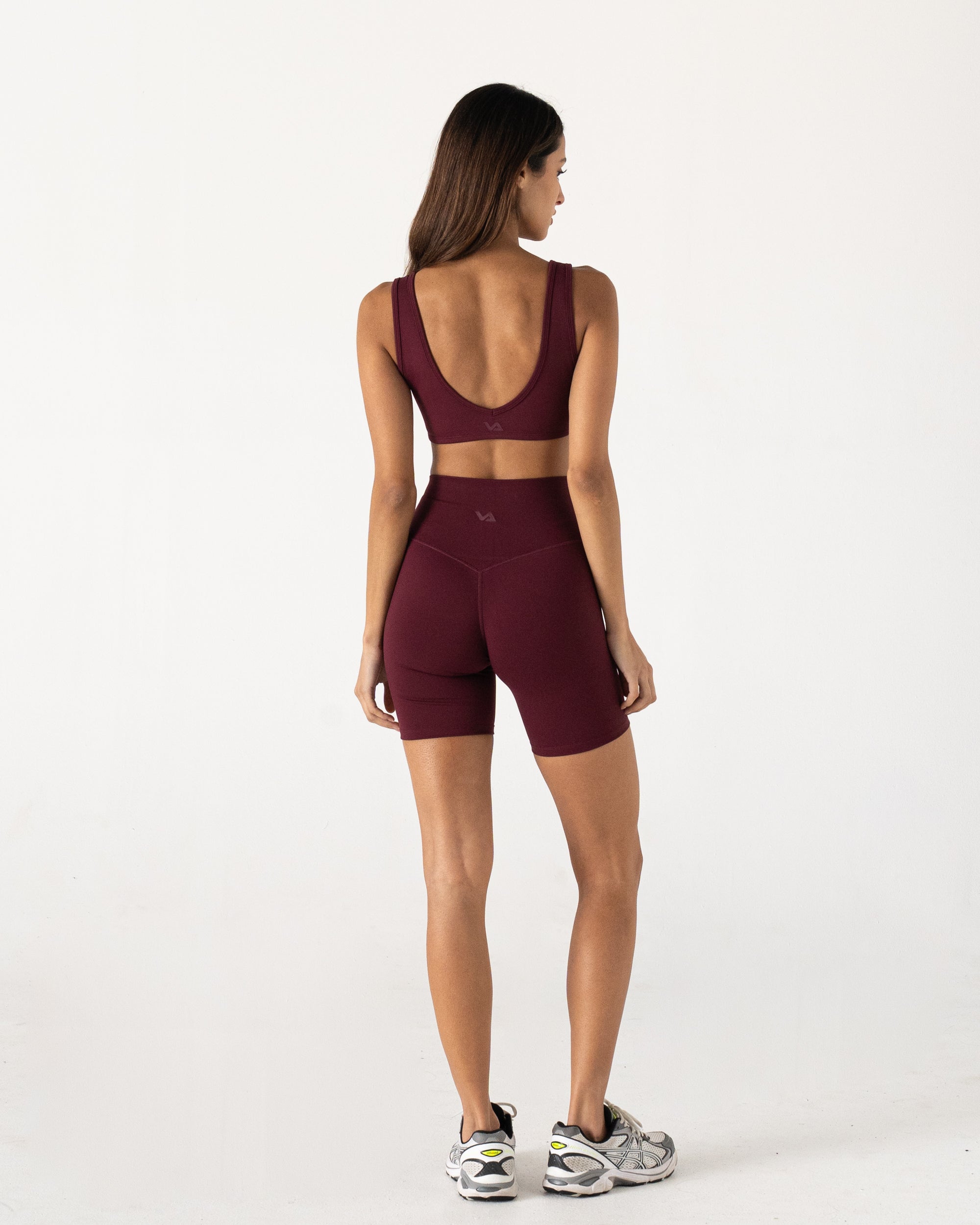 Burgundy Form Scrunch Crop - Back View
