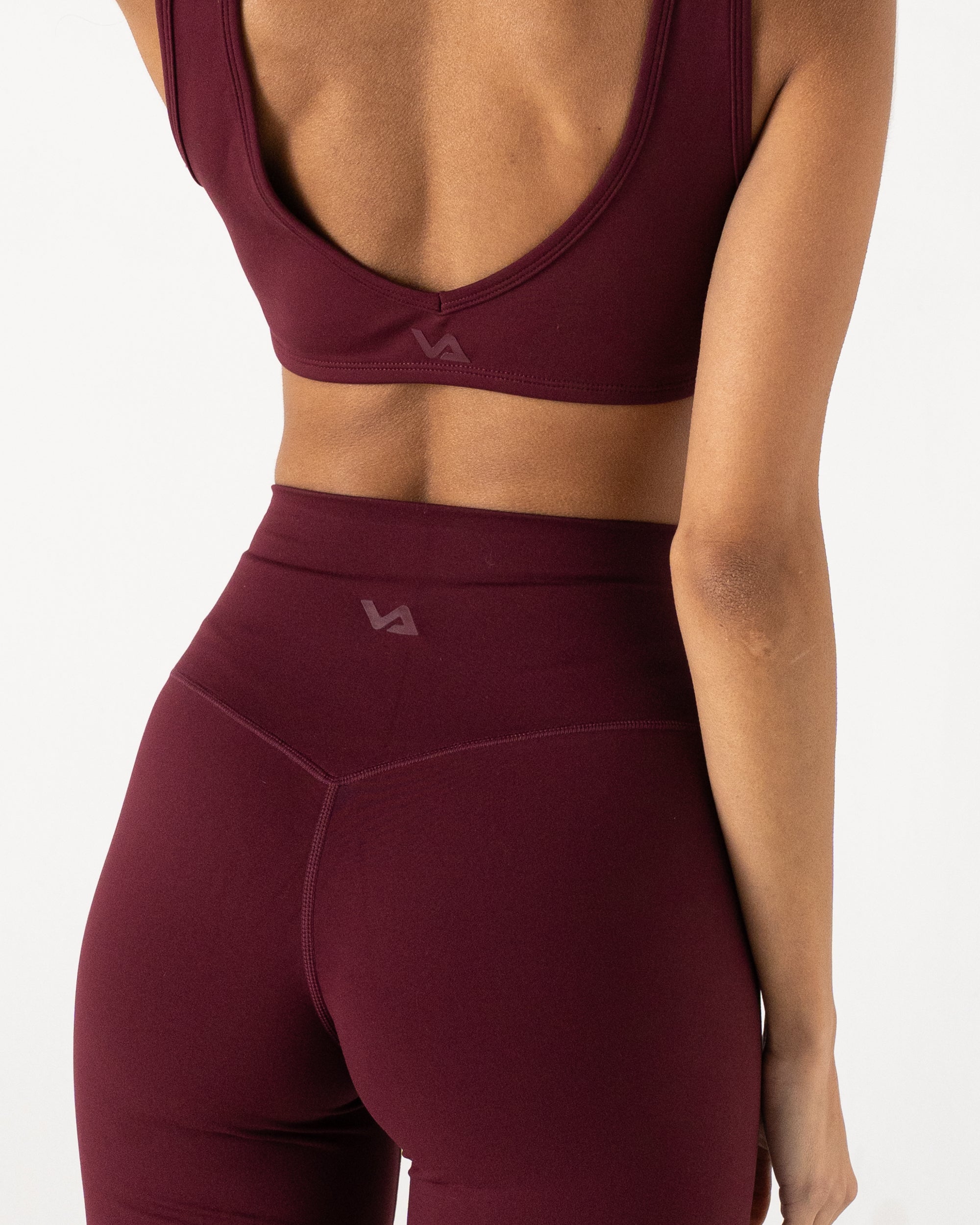 Burgundy Form Scrunch Crop - Back View