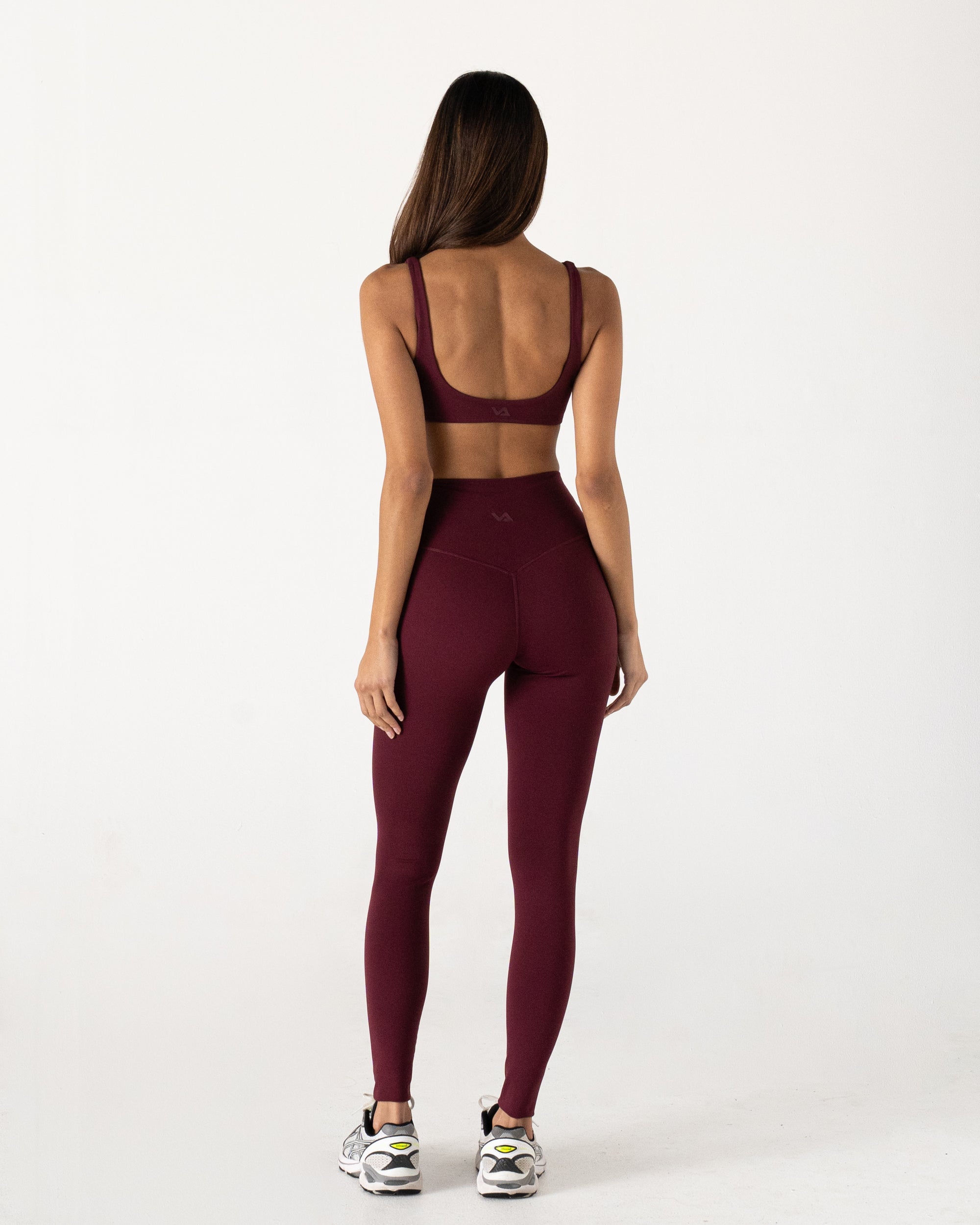 Burgundy Form Full Length Leggings - Back View