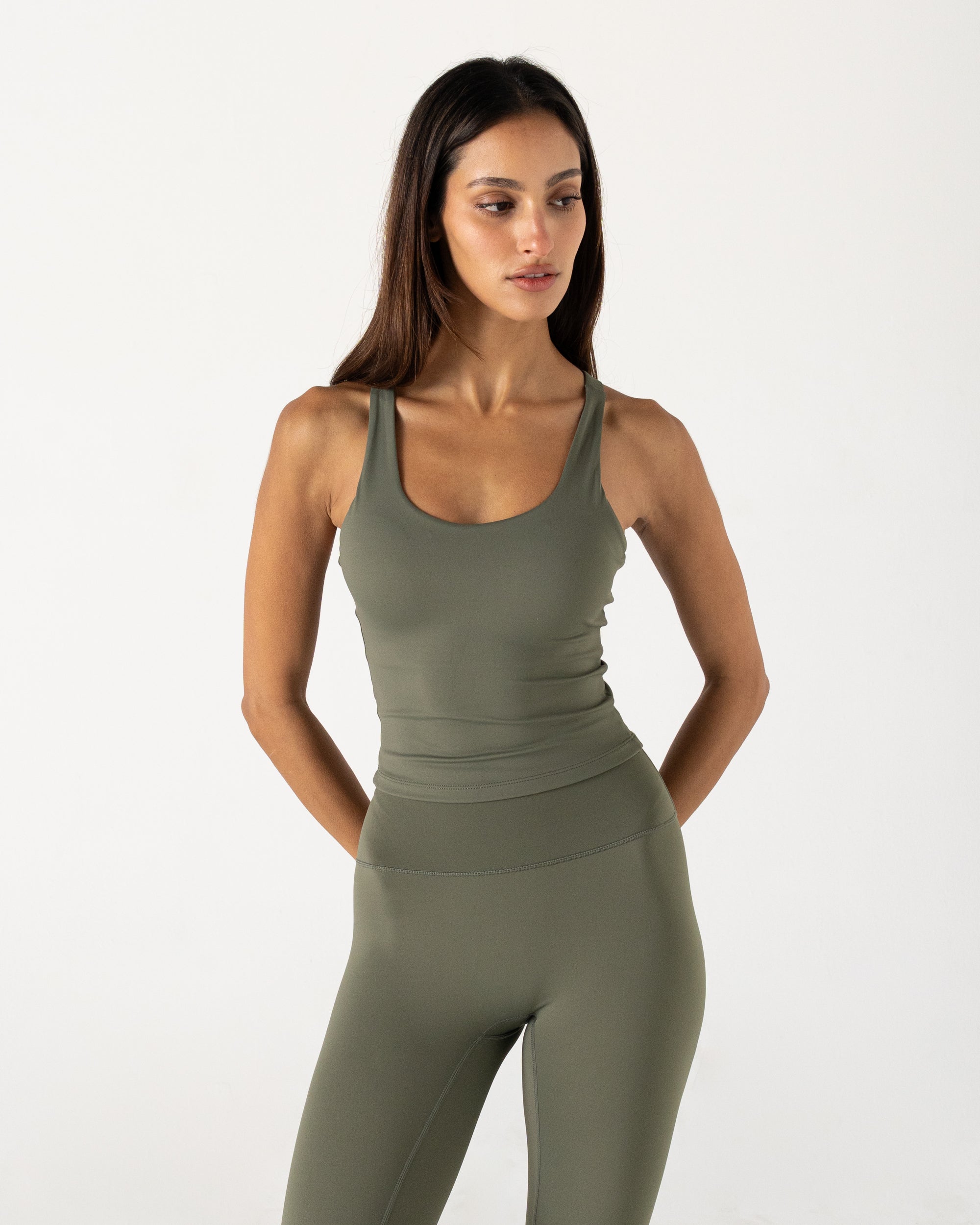 Olive V-Tank - Front View