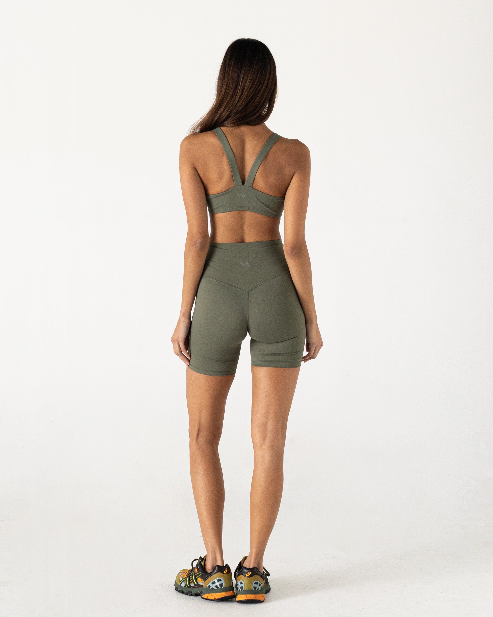 Olive 6" Shorts - Back View