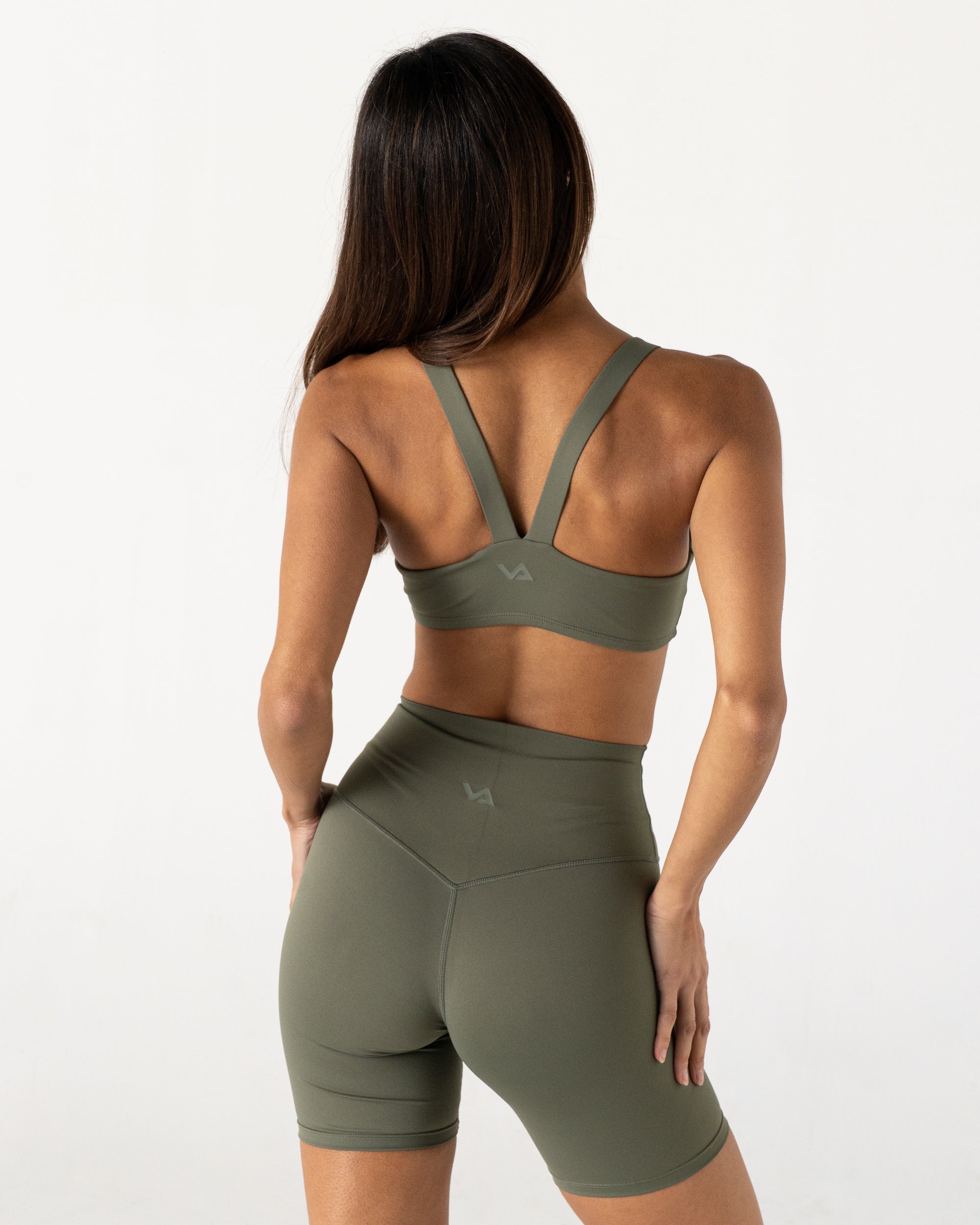 Olive 6" Shorts - Back View