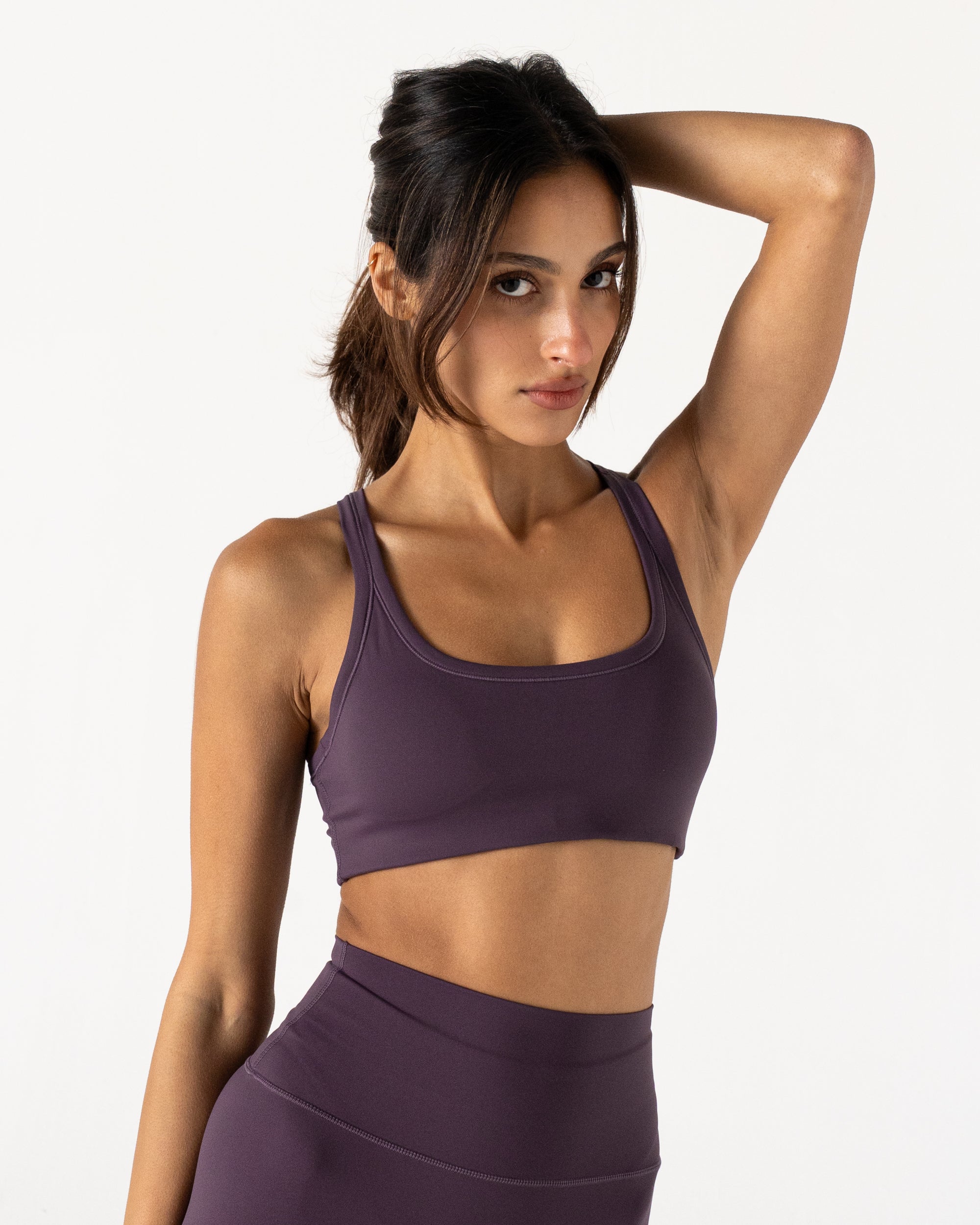 Plum Racer Crop - Front View