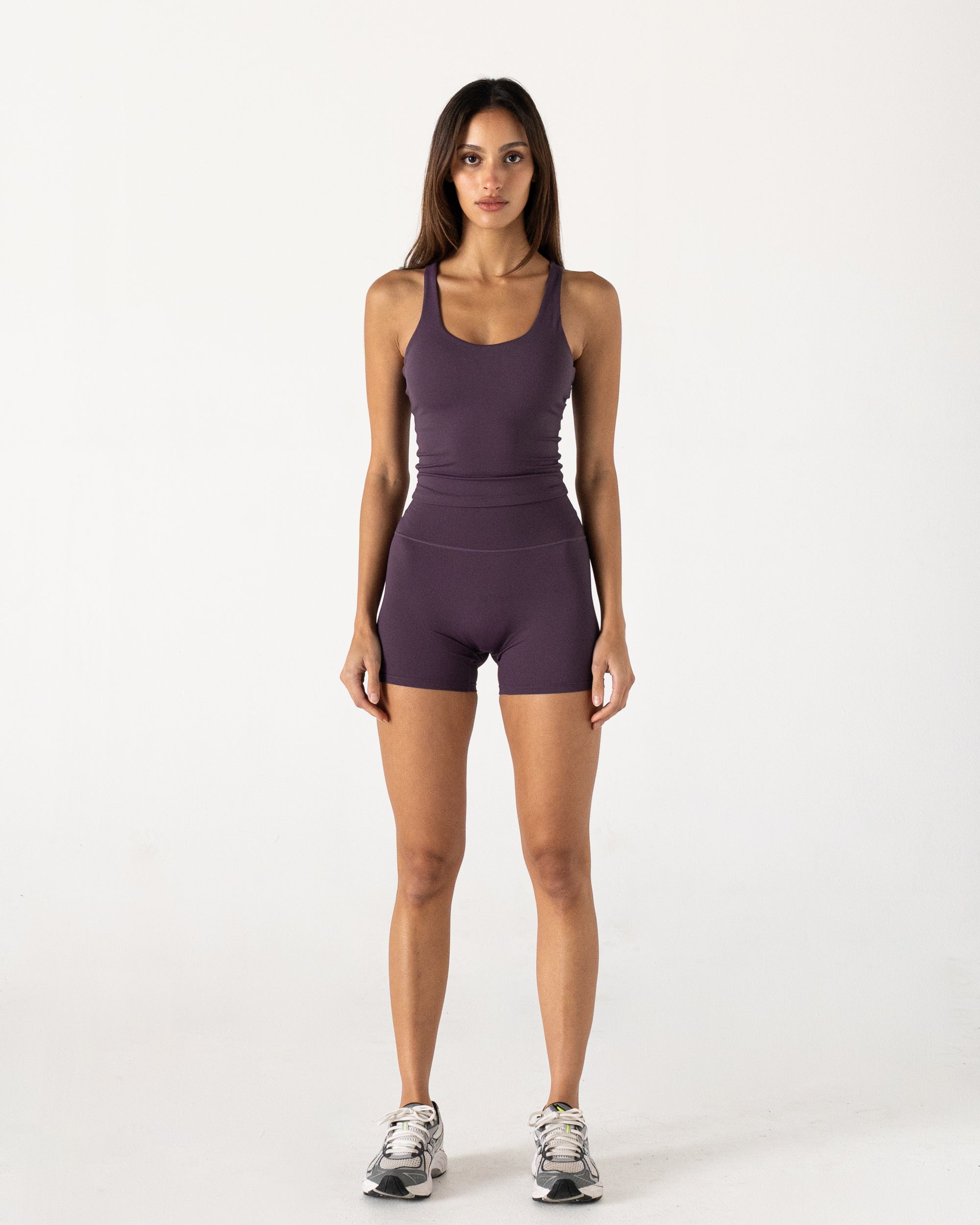 Plum Halter Tank - Front View