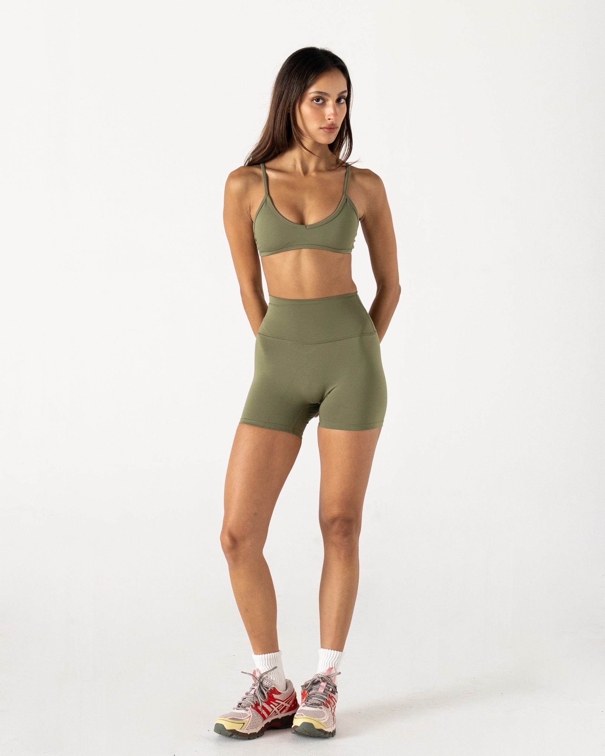 Sage Green Ella Crop - Front View