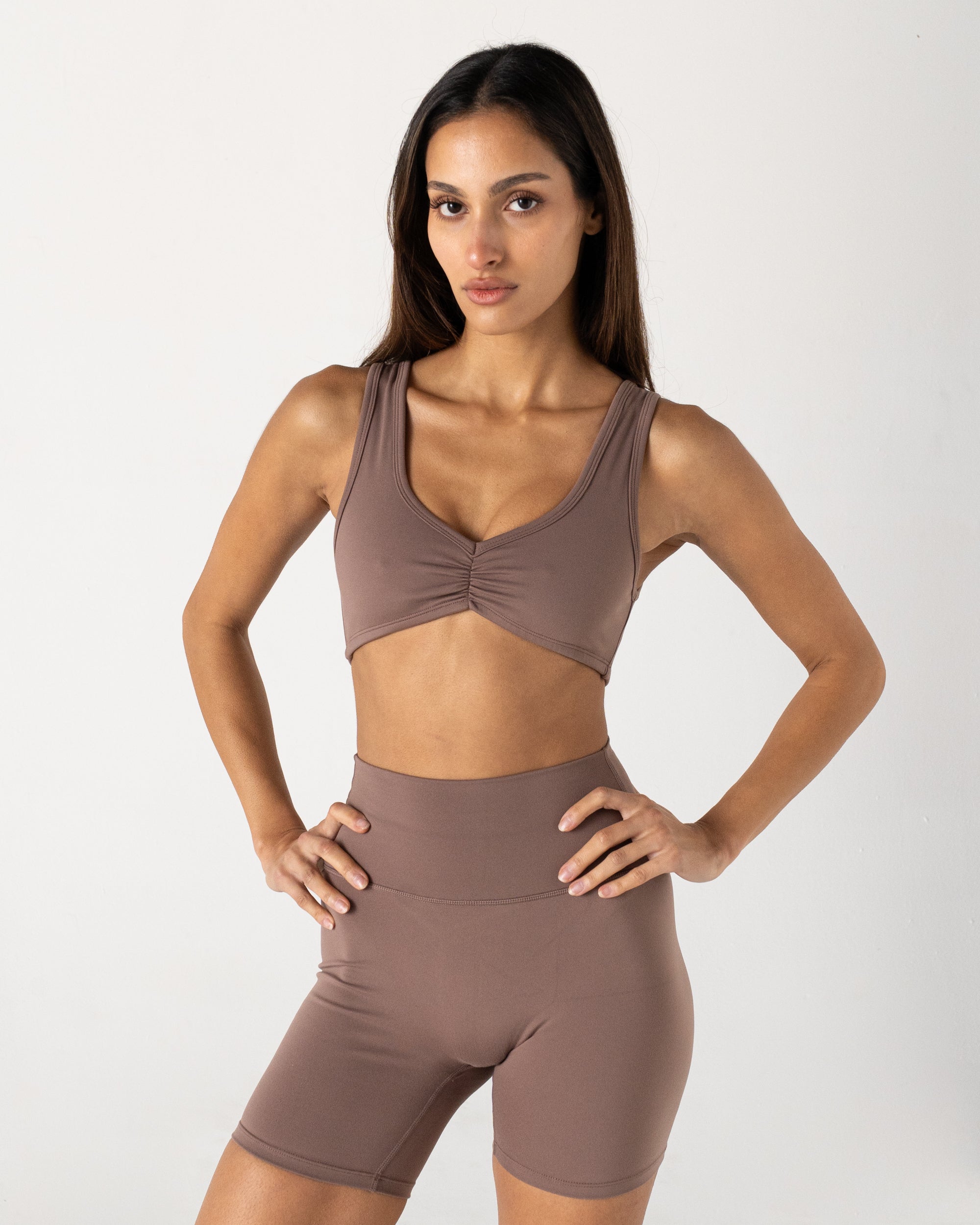 Clay Form Scrunch Crop - Front View