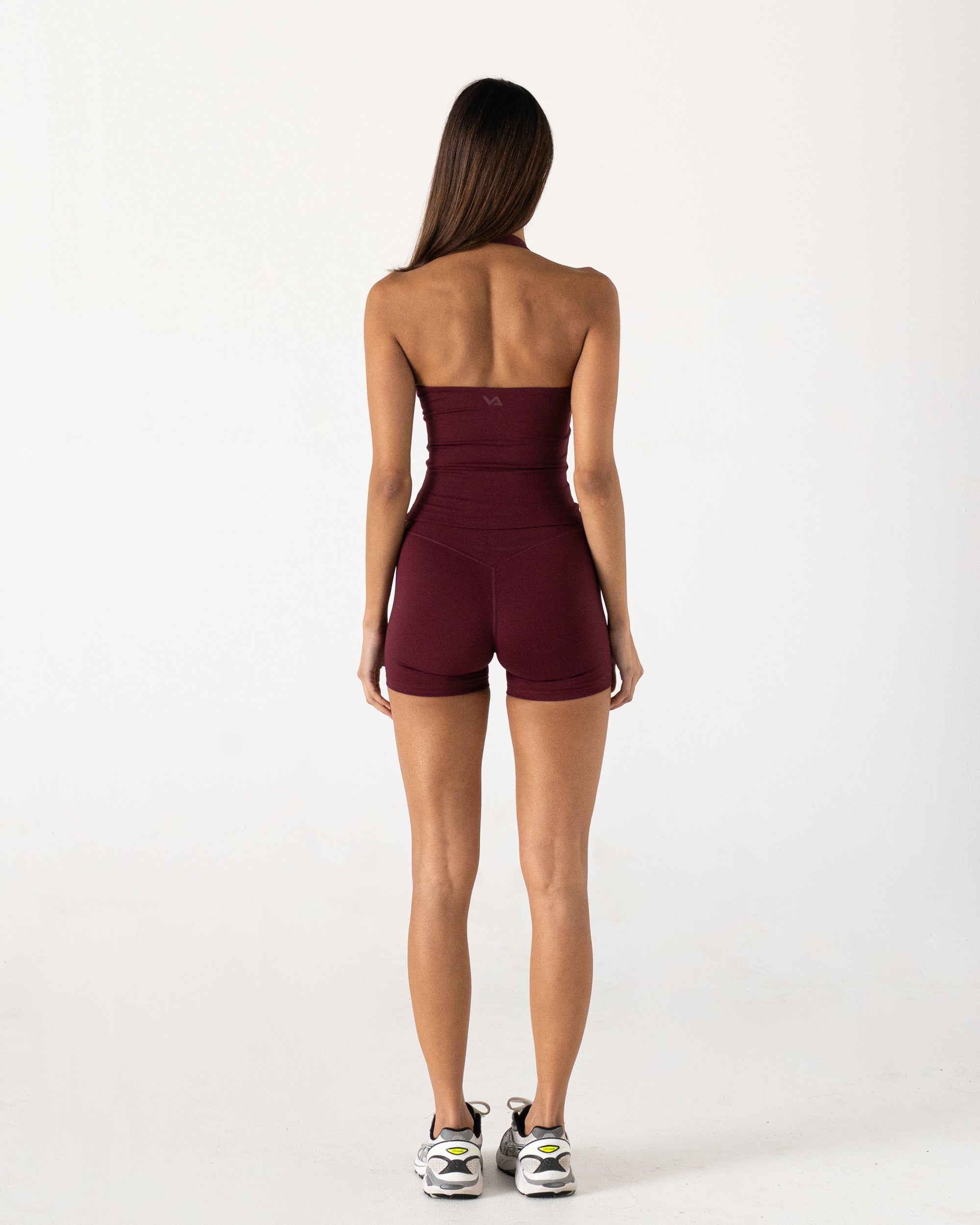 Burgundy Halter Tank - Back View