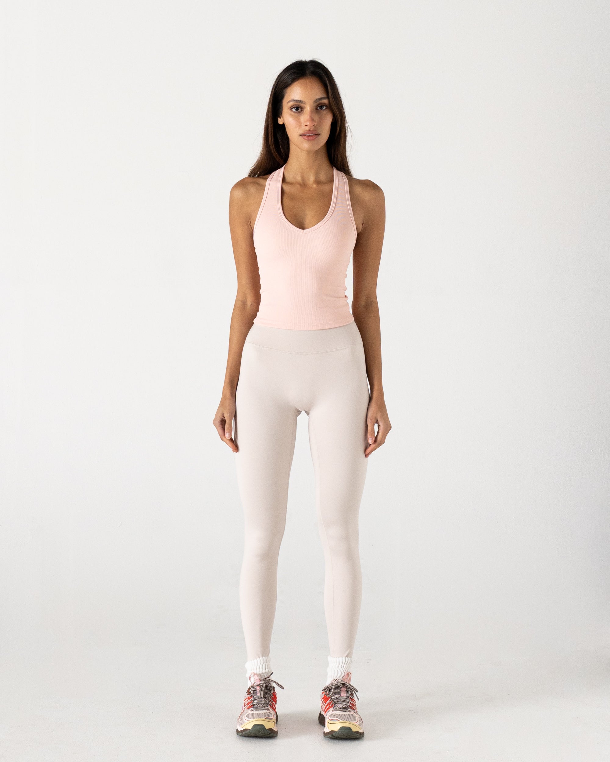 Pink Ribbed Racer - Front View