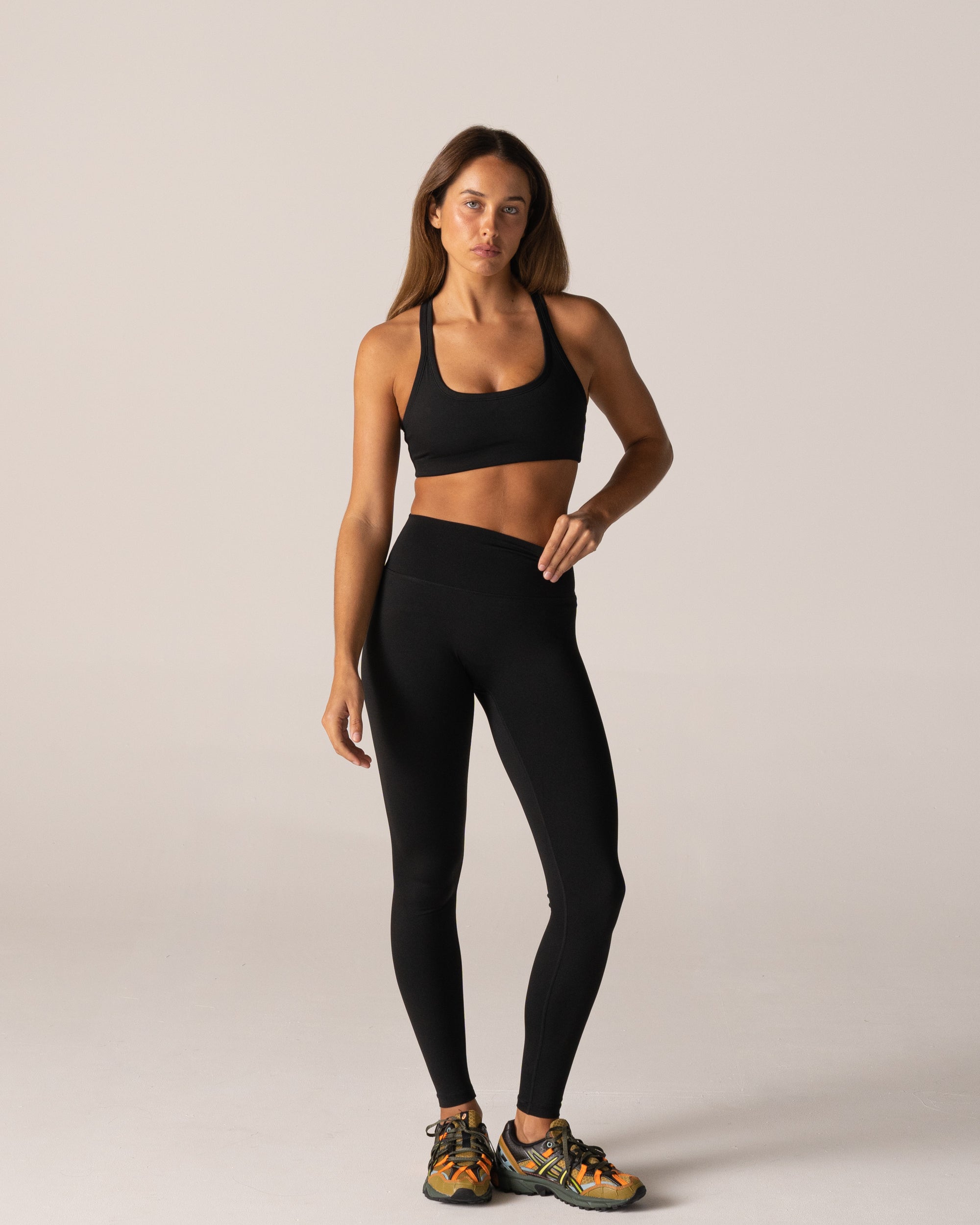 Jet Black Racer Crop - Front View