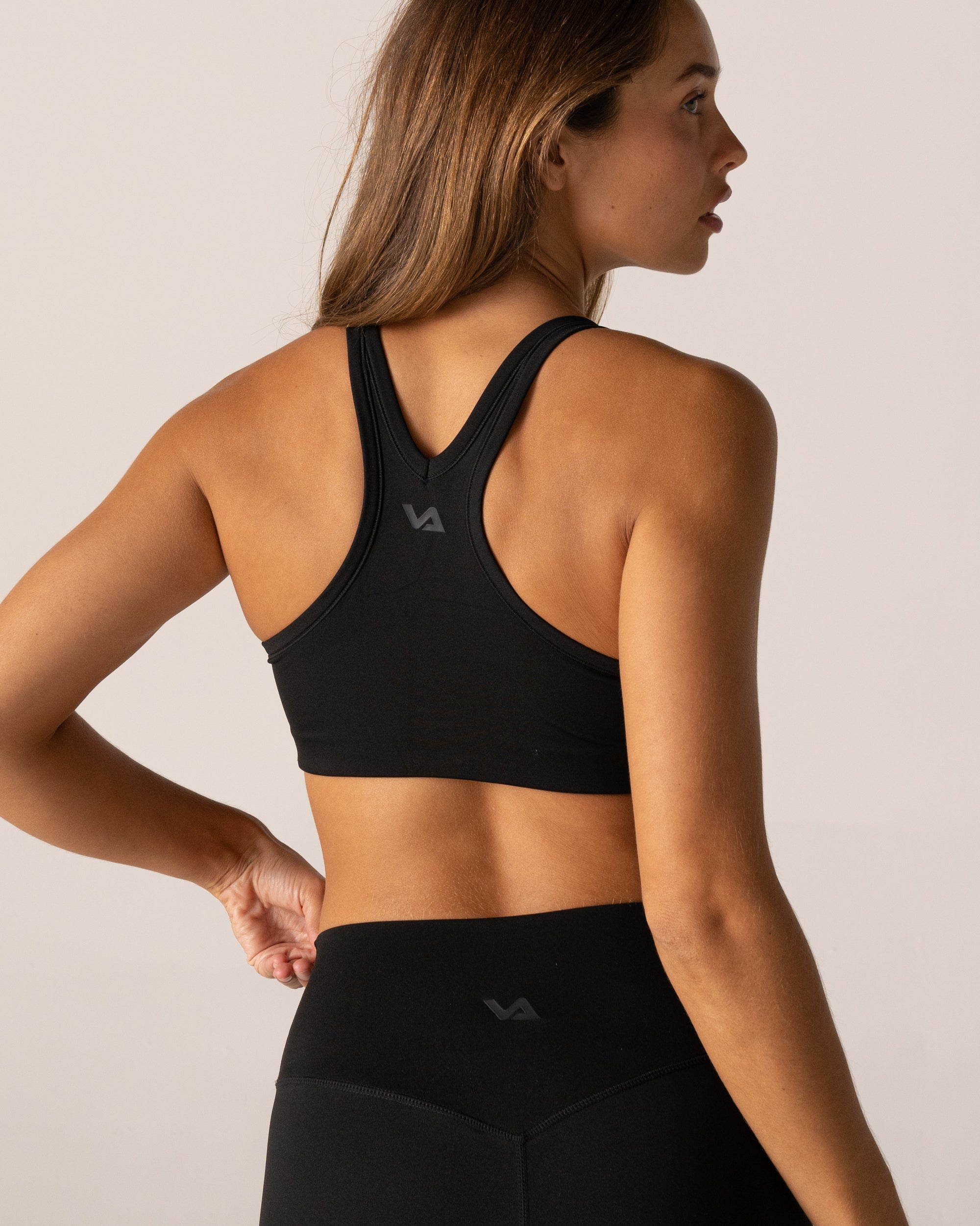 Jet Black Racer Crop - Back View