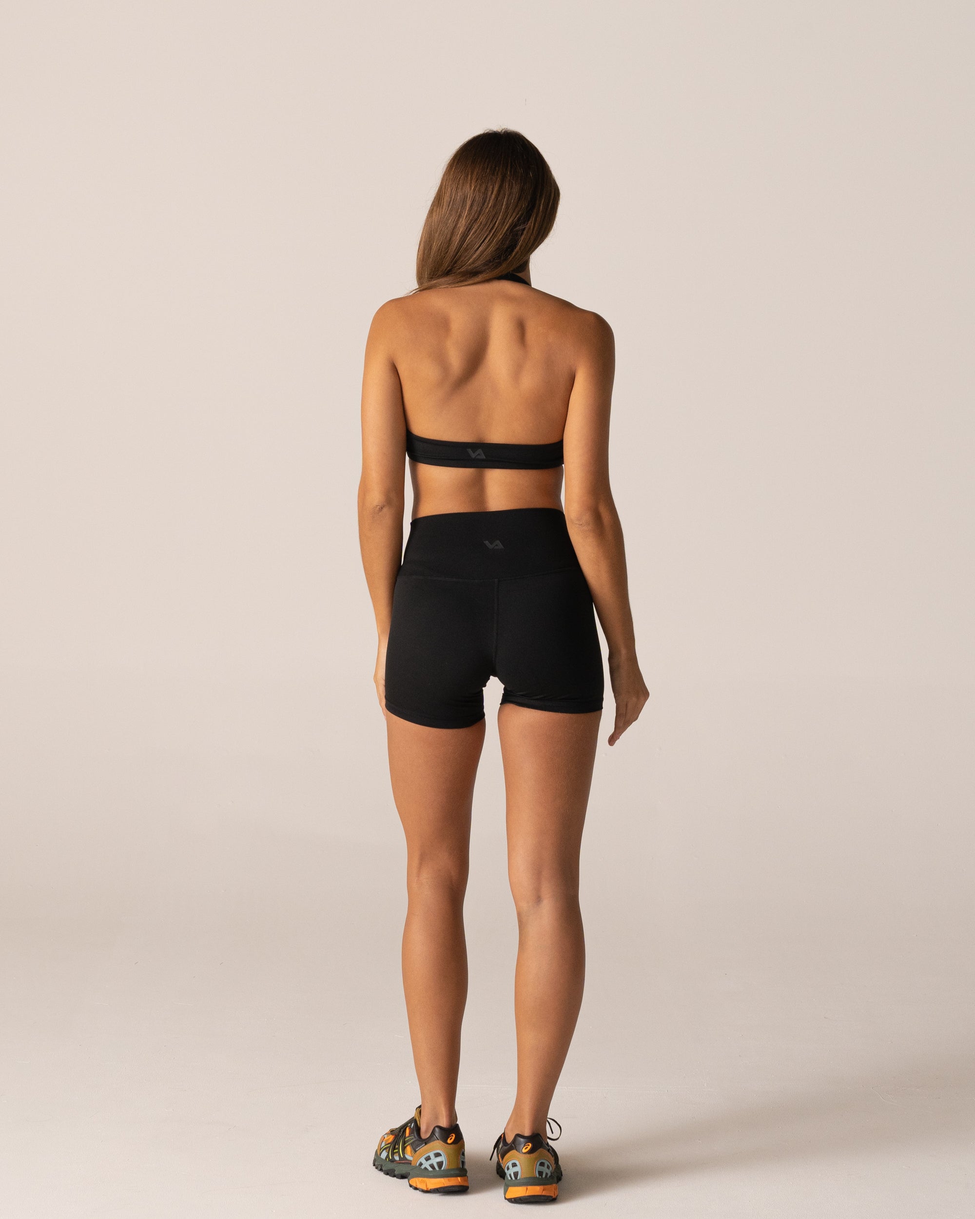 Black Halter Crop - Back View