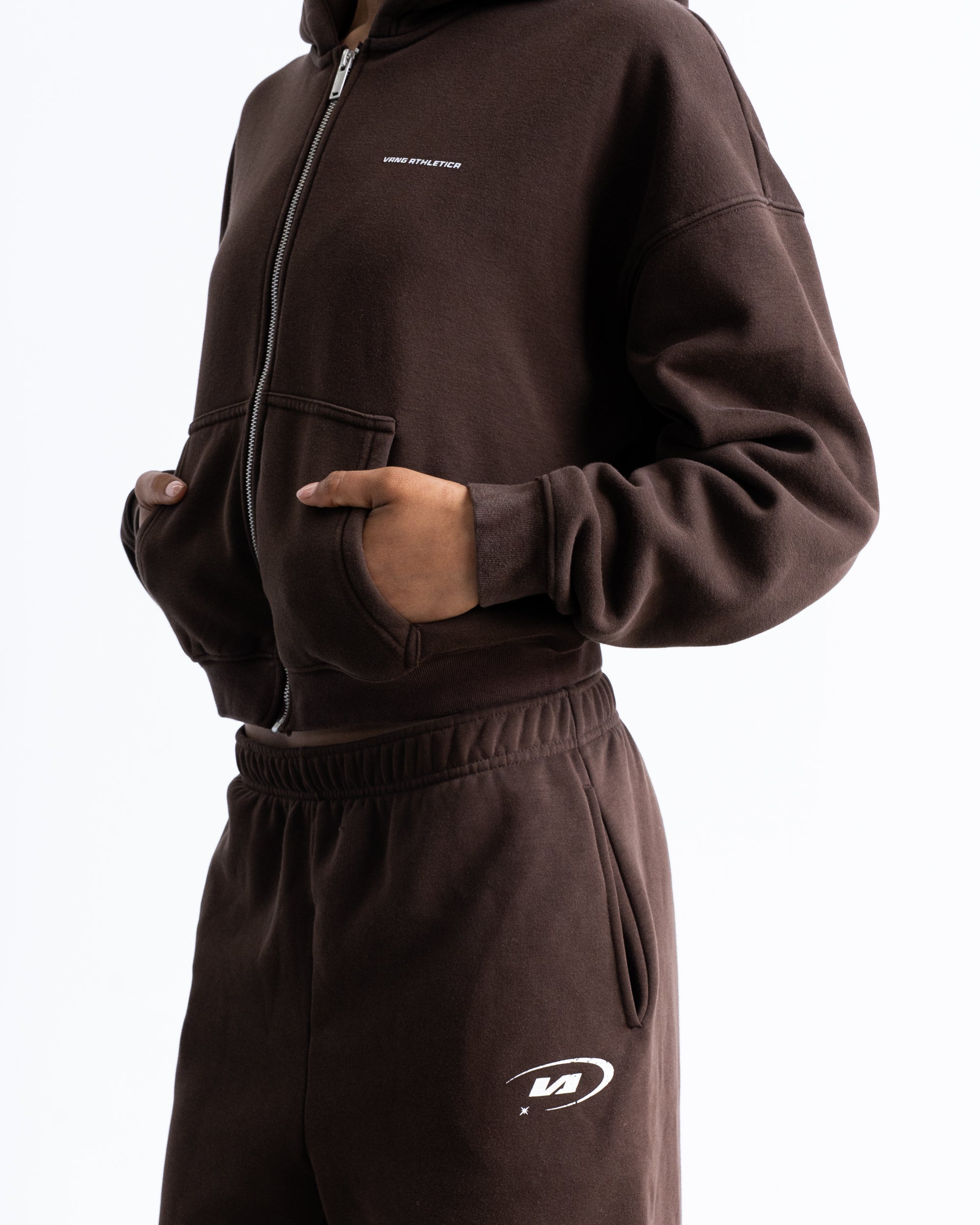 Vintage Brown Star Training Straight Leg Sweatpants - Side View