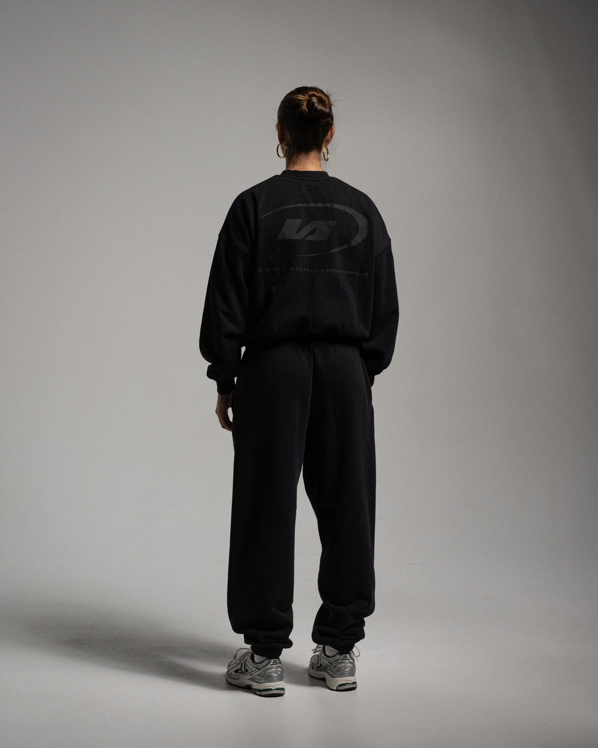 Shadow Black Star Training Cuffed Sweatpants - Back View
