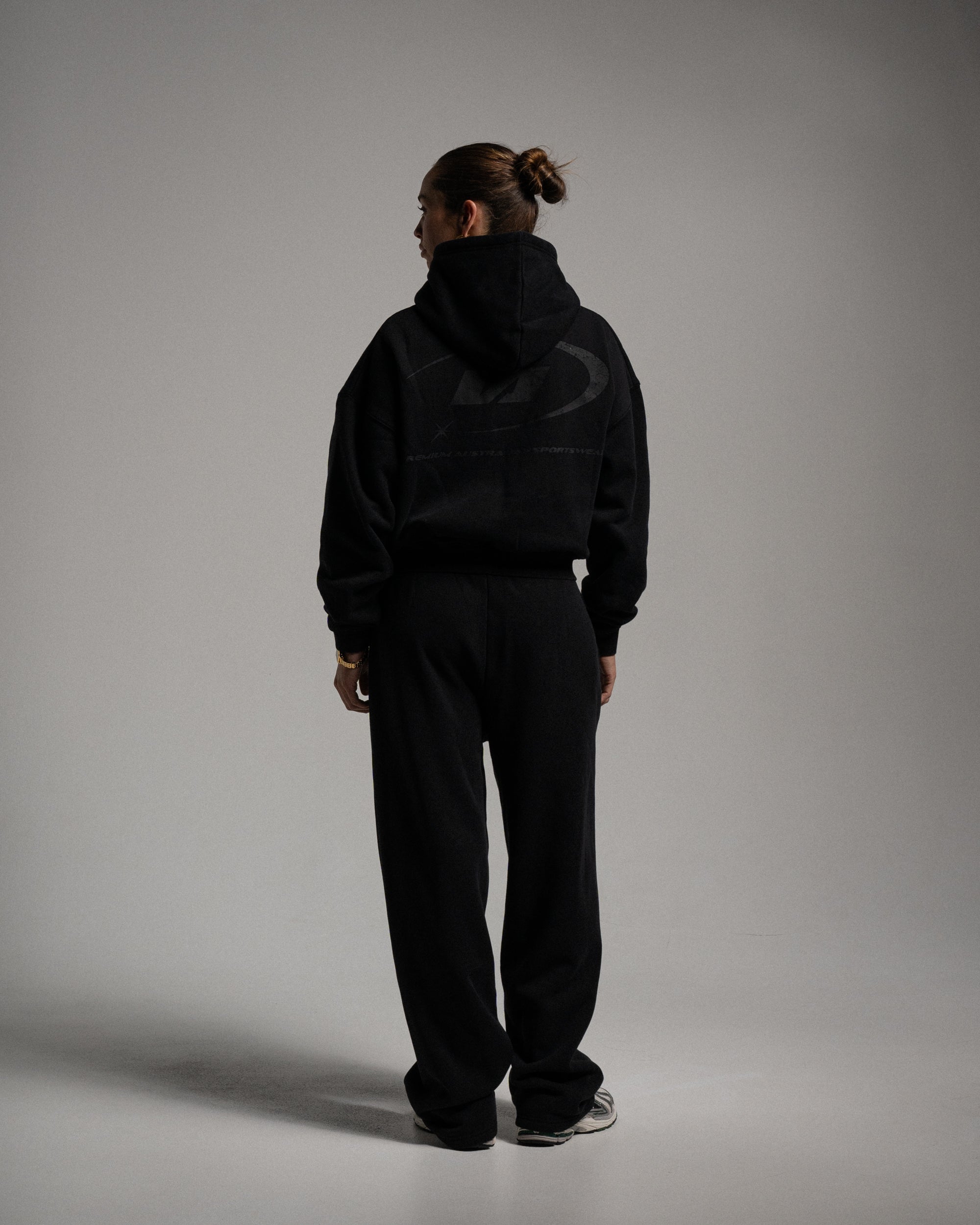 Shadow Black Star Training Zip-Up Hoodie - Back View