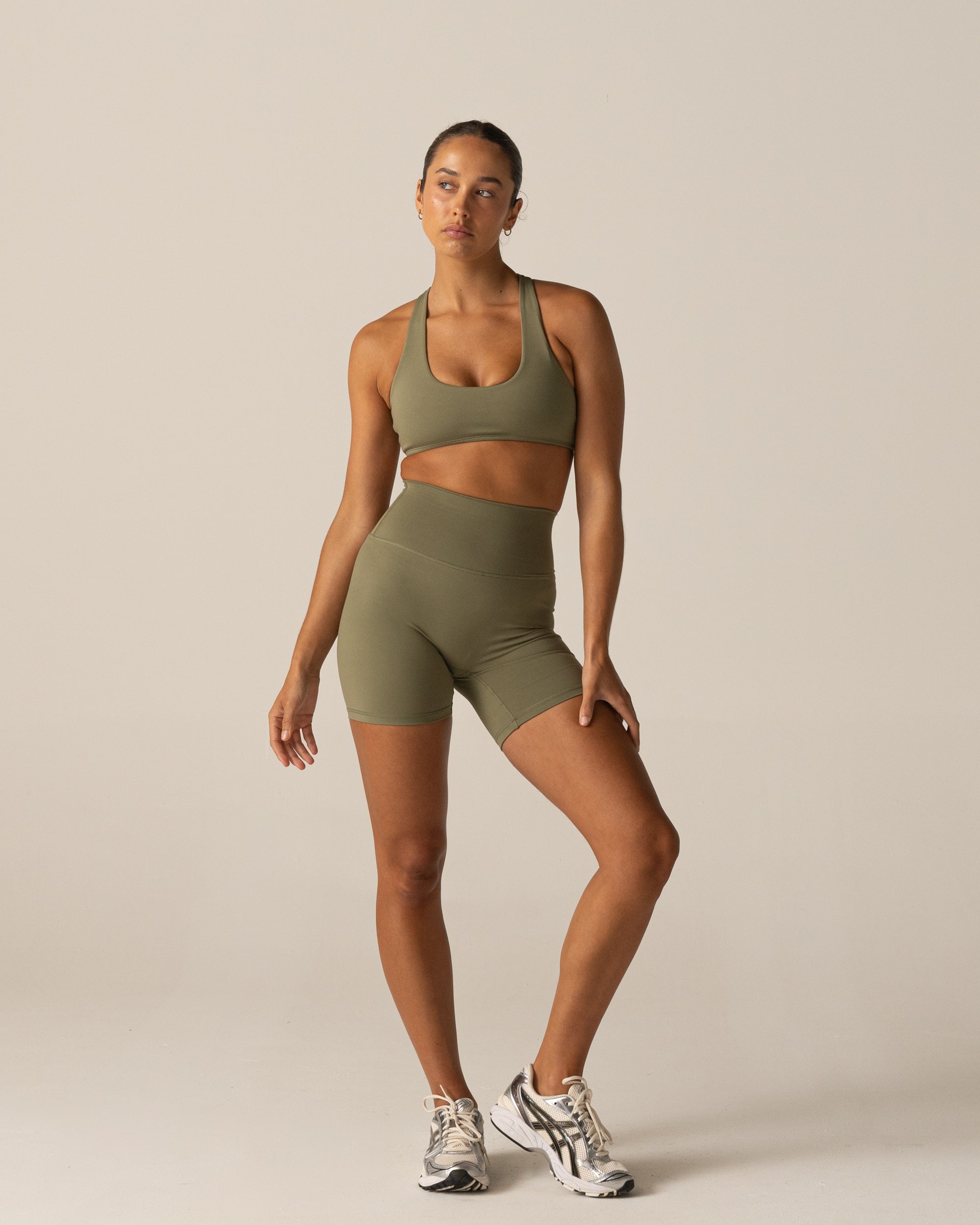 Sage Green Form 6" Shorts - Front View