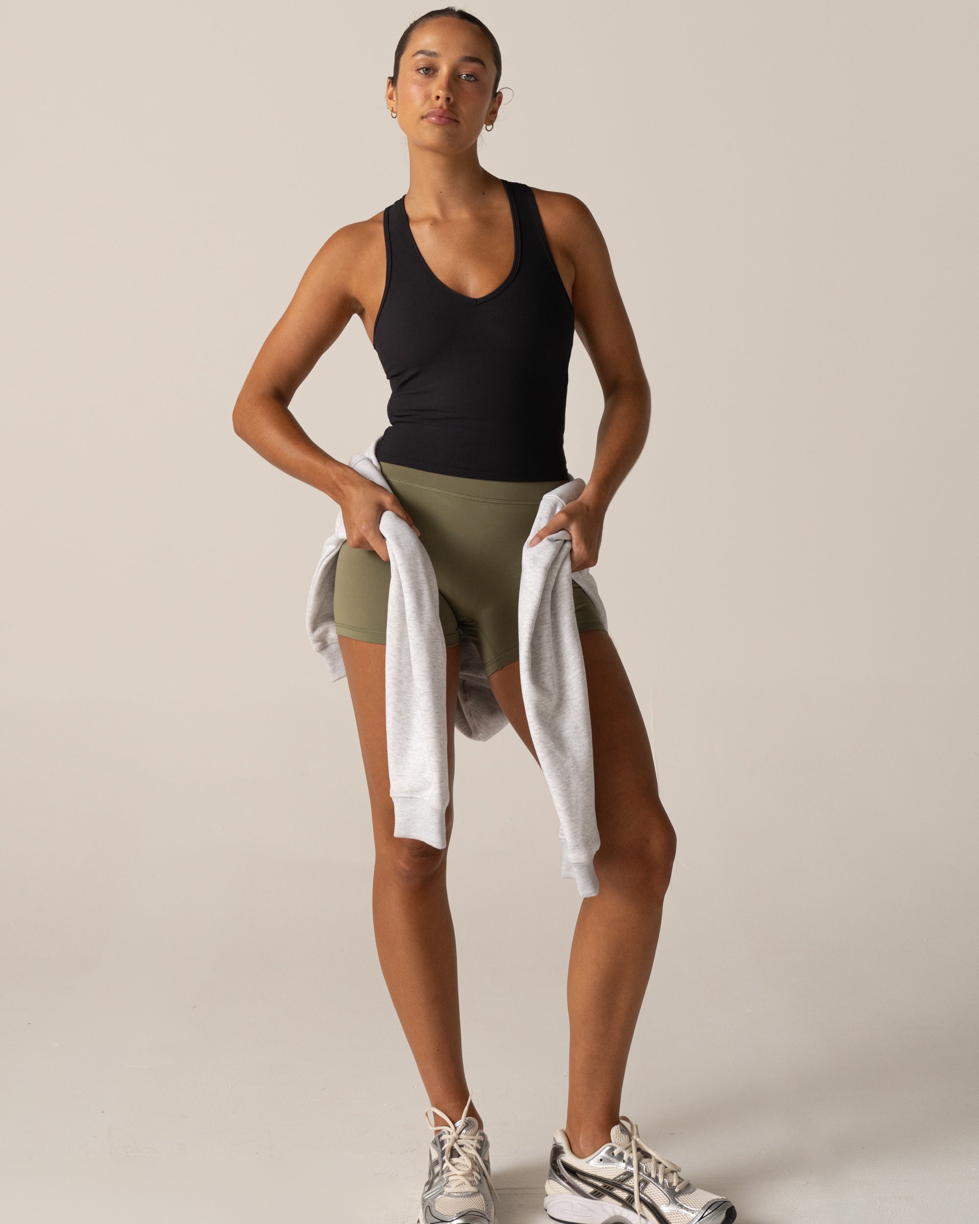 Black Ribbed Racer - Back View