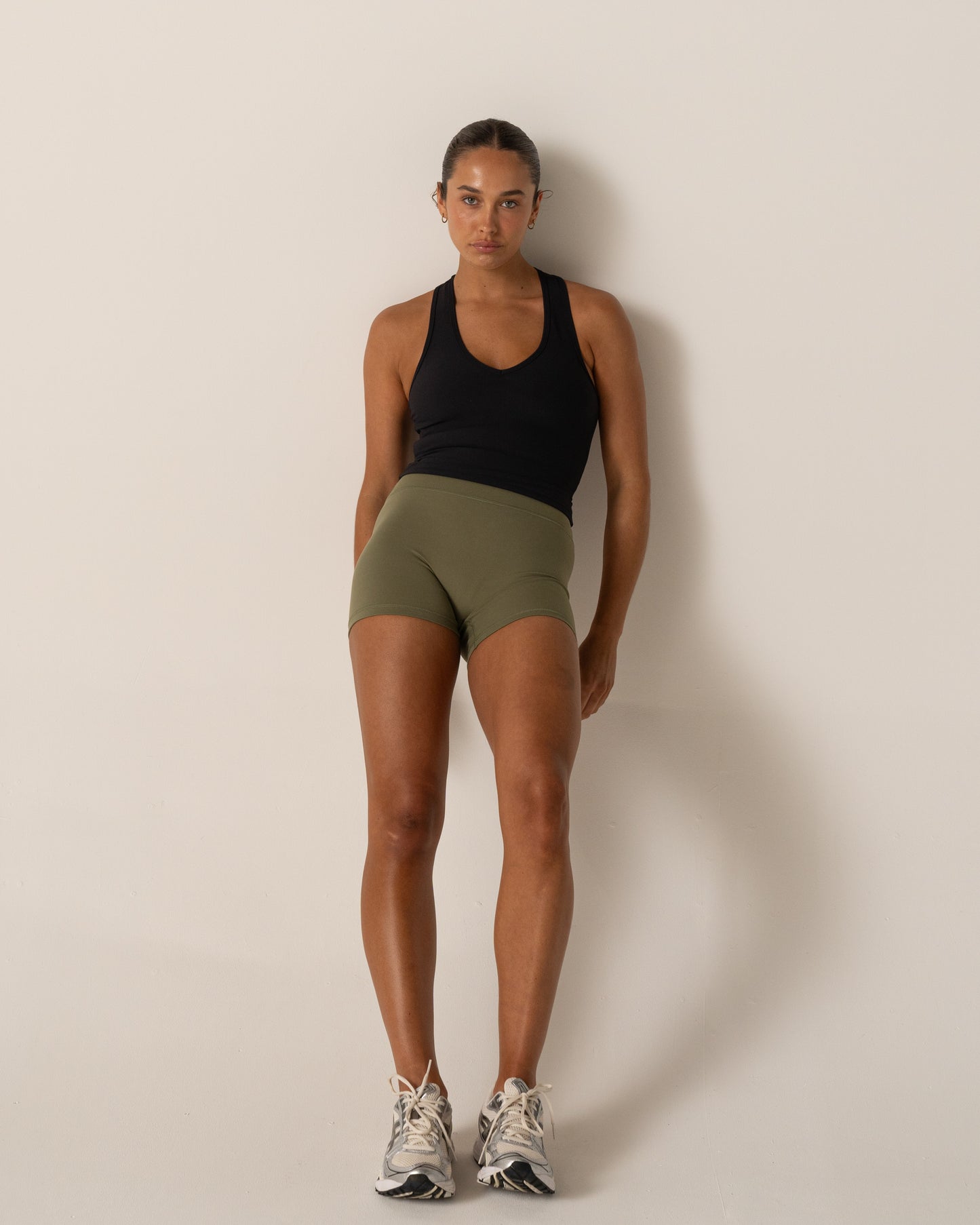 Ribbed Racer Tank - Black