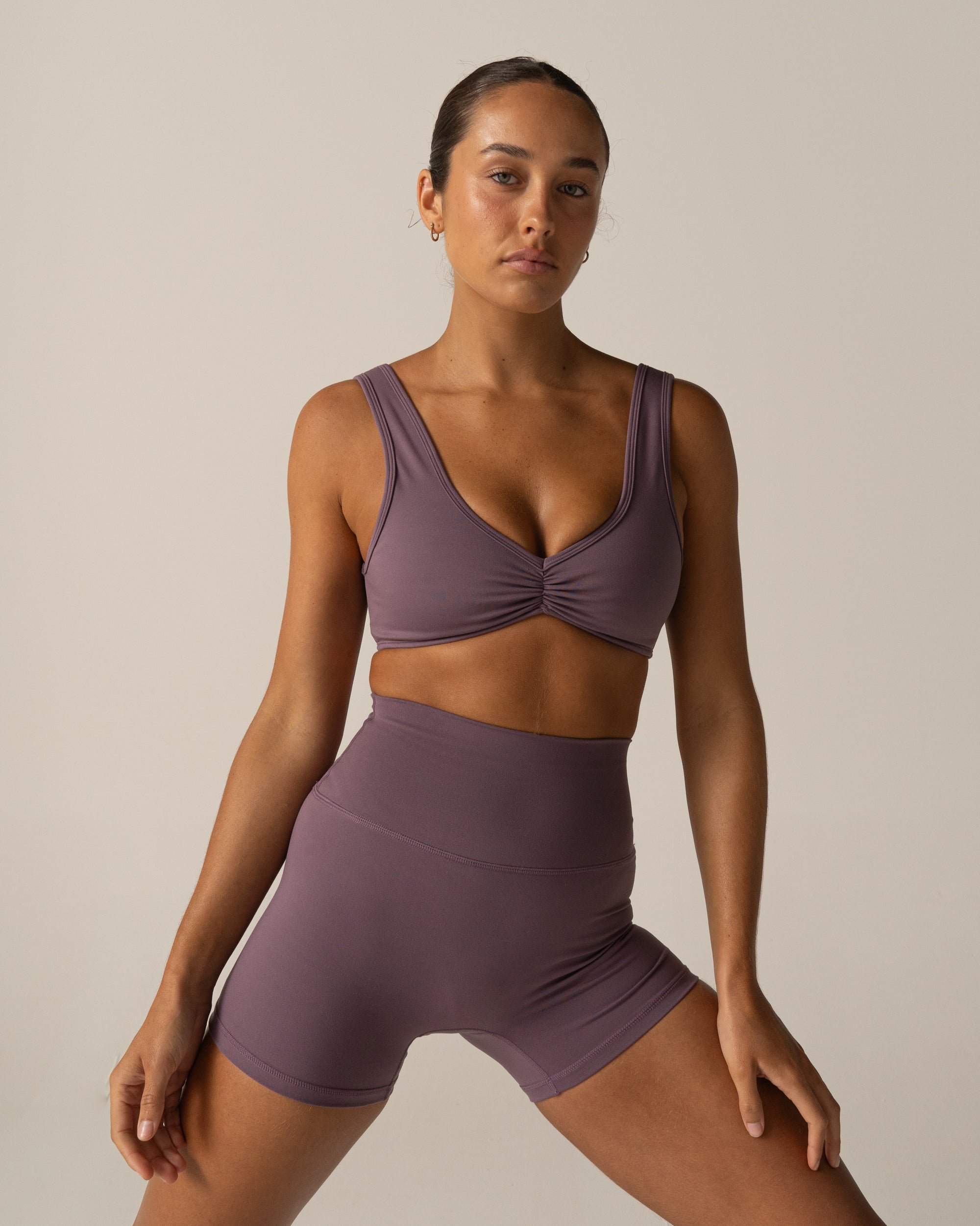 Dark Violet Form 4" Shorts - Front View