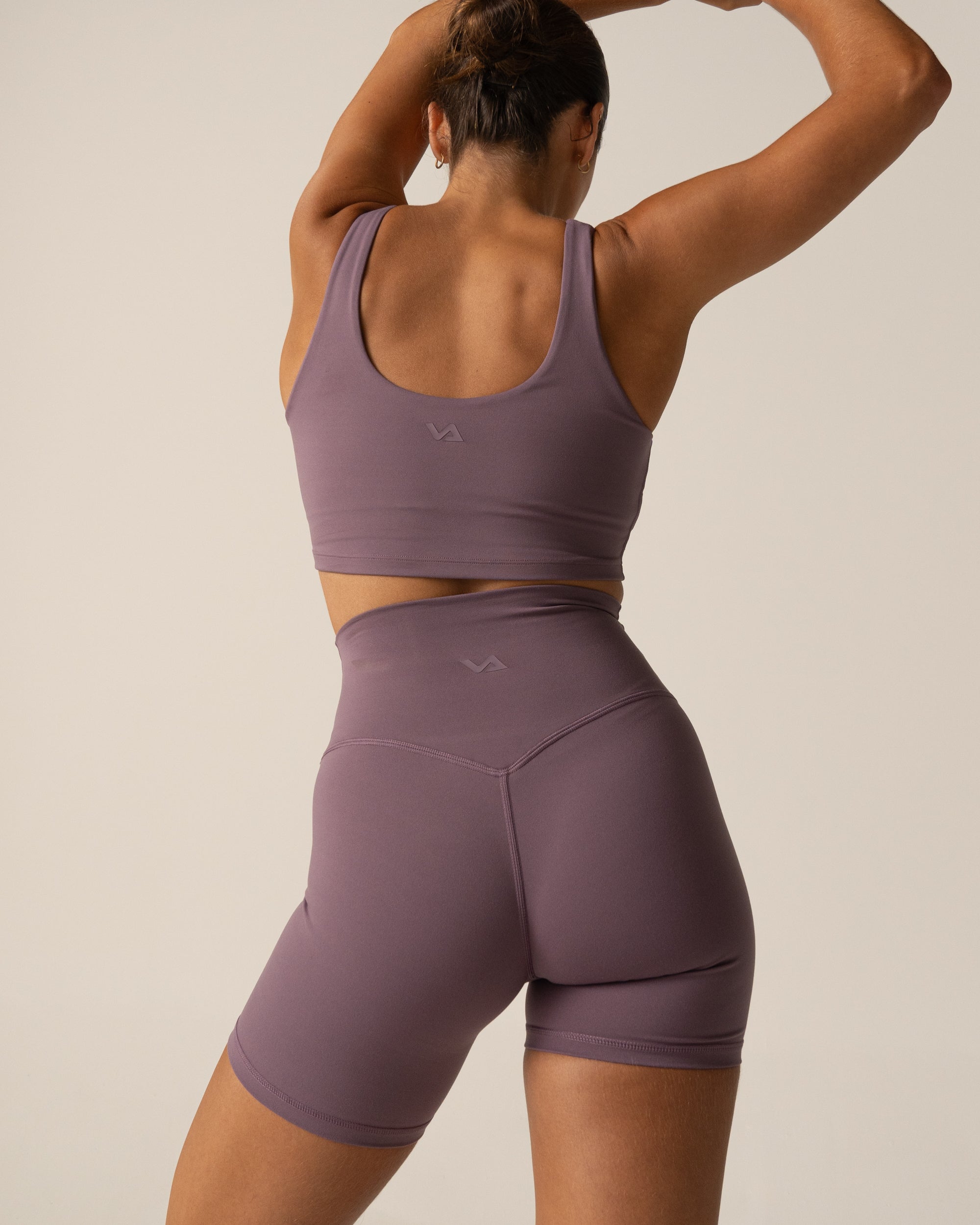 Dark Violet Form Crop - Back View