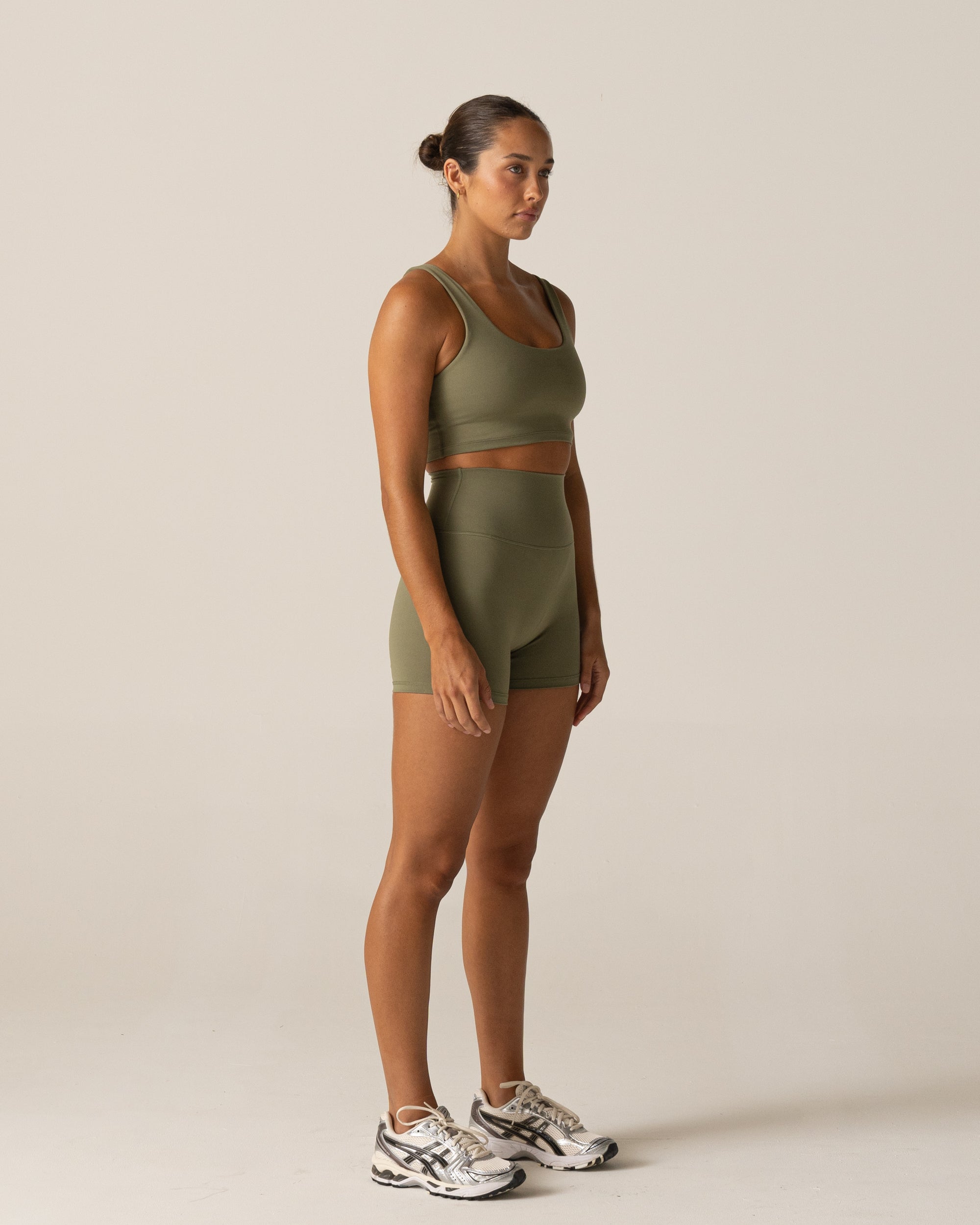 Sage Green Form Crop - Side View