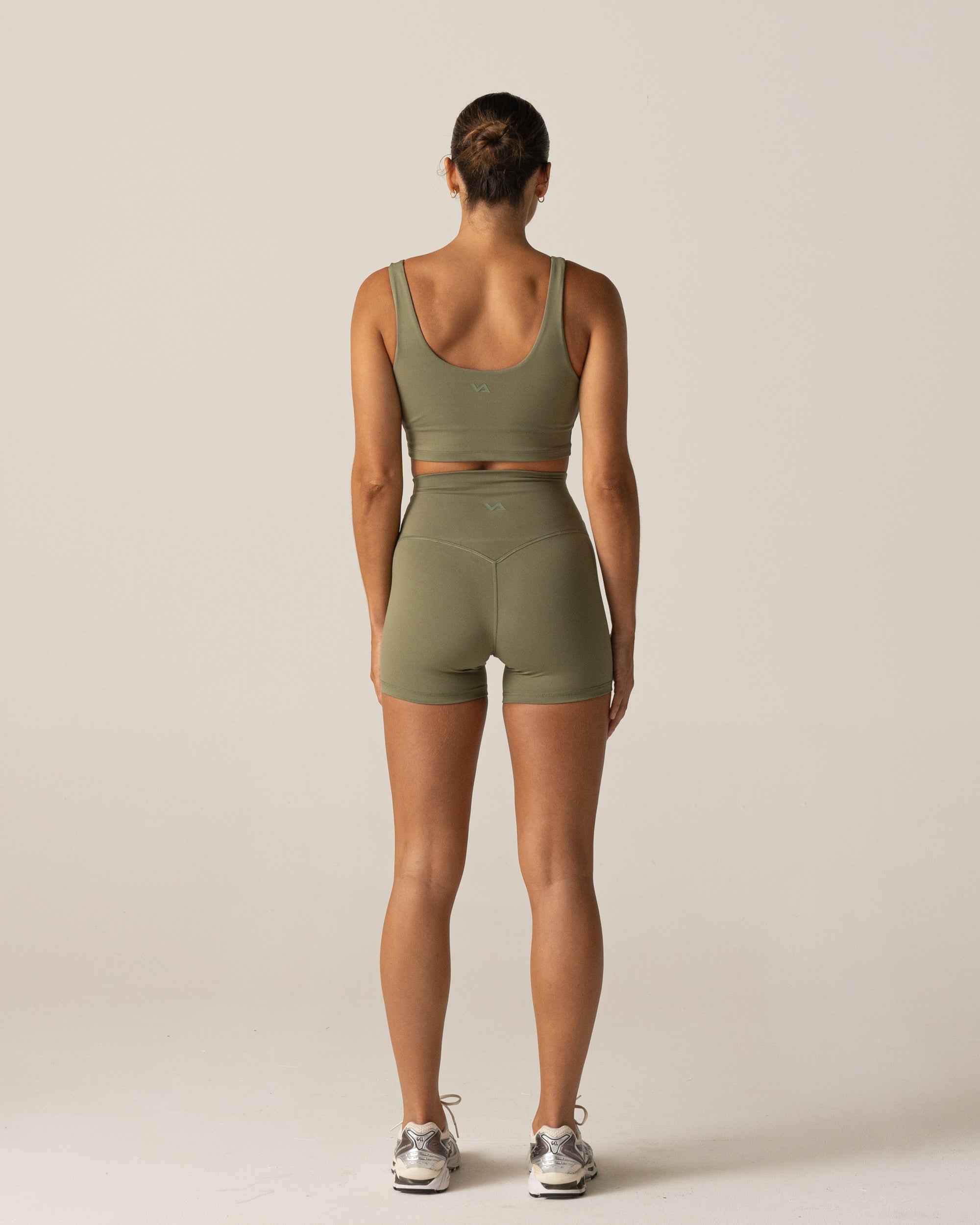 Sage Green Form Crop - Back View