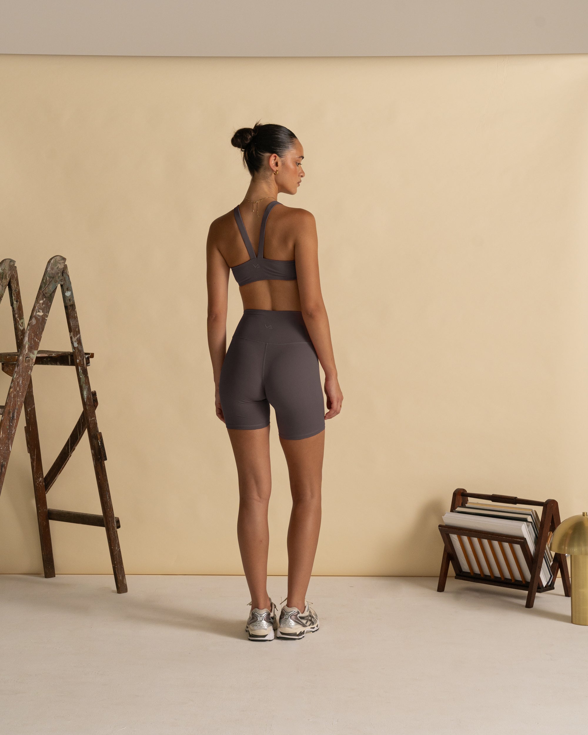 Charcoal V-crop - Back View