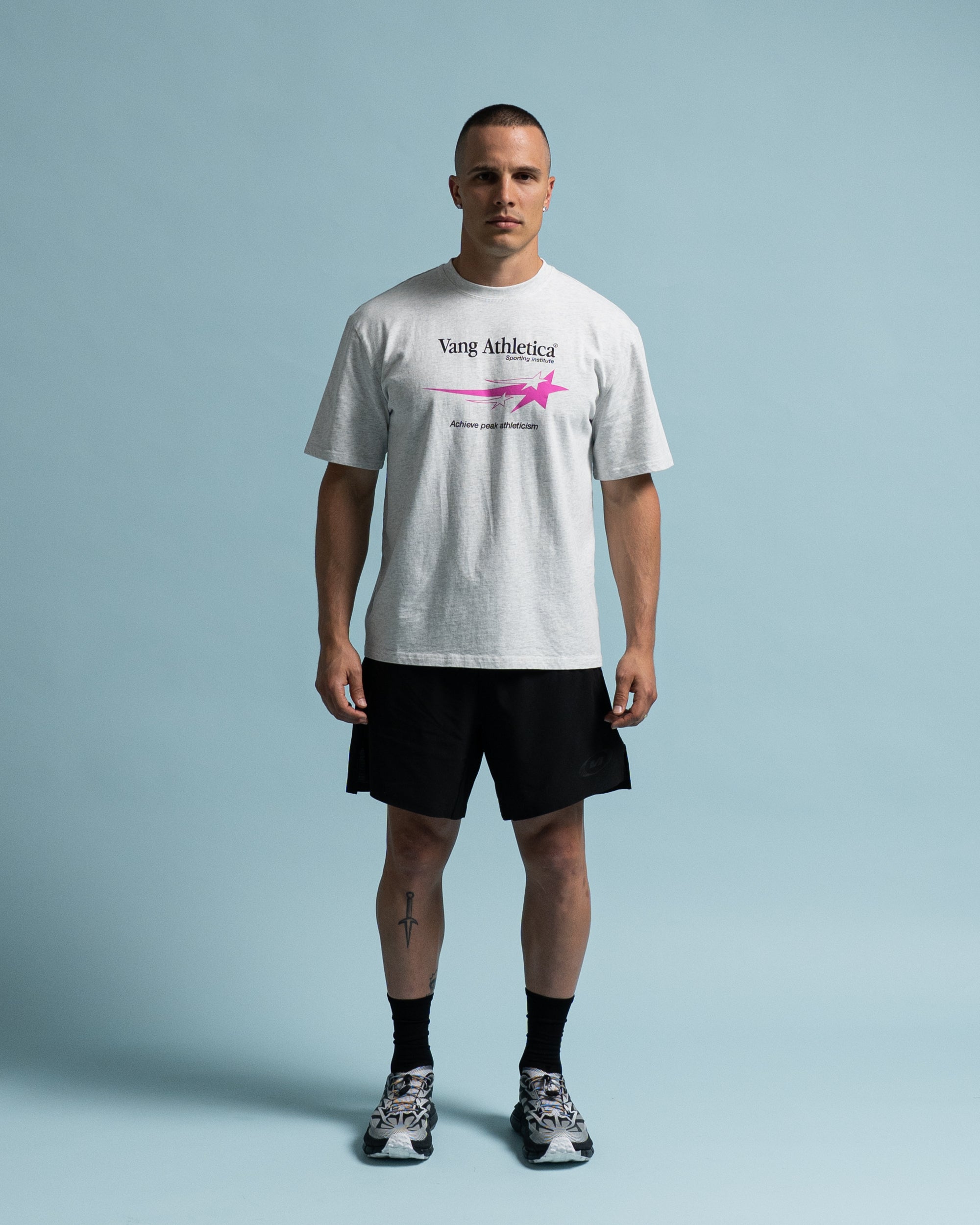 Heather Grey Sporting Institute T-Shirt - Front View