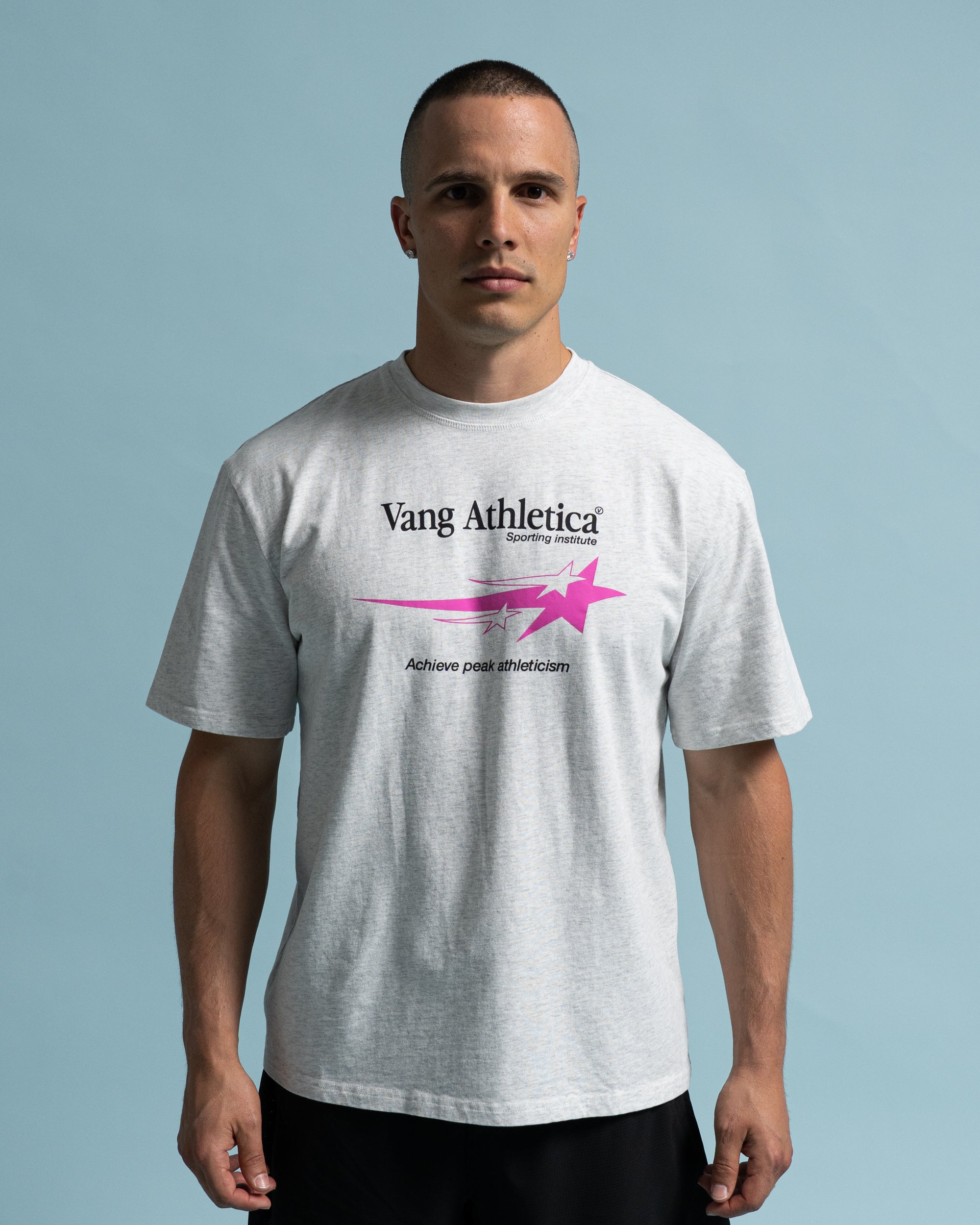 Heather Grey Sporting Institute T-Shirt - Front View