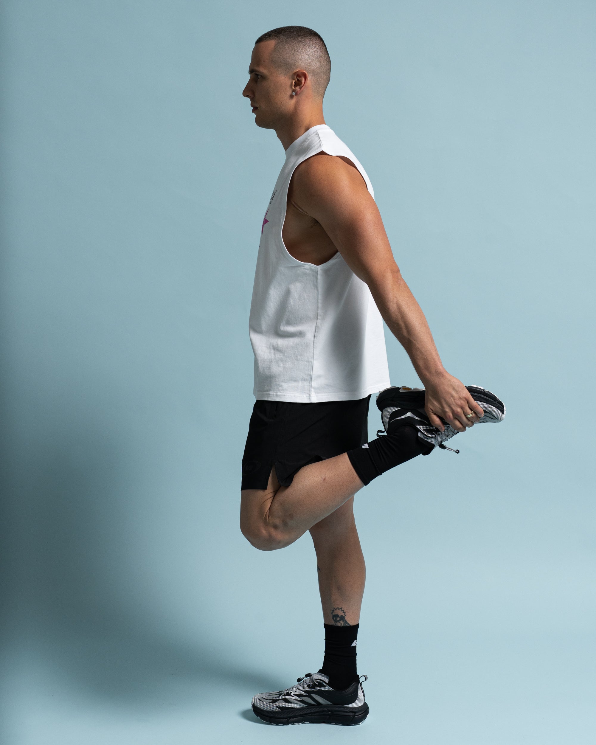 White Sporting Institute Tank - Side View